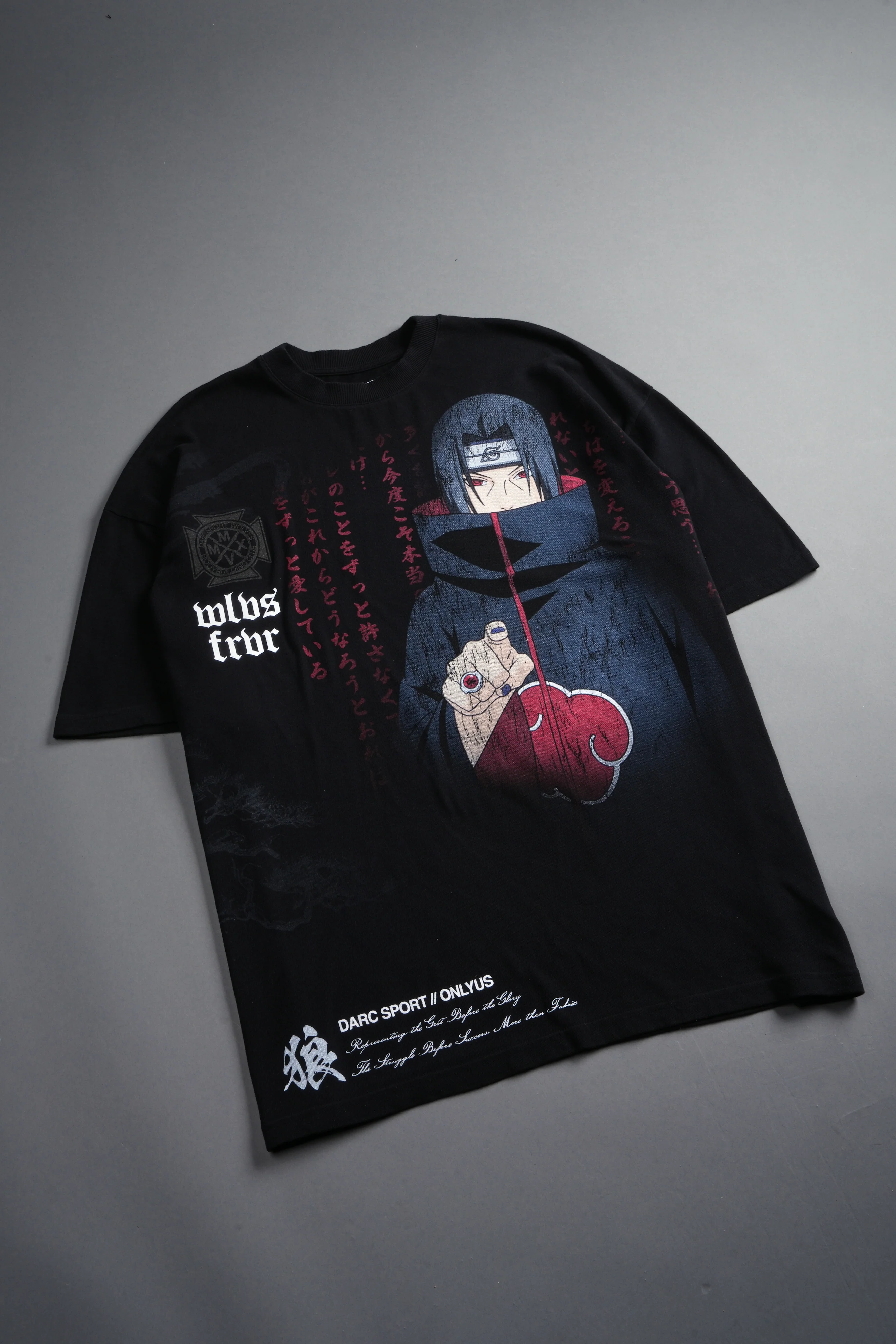 Akatsuki Itachi "Side-By-Side" Series Premium Tee in Black - Image 3