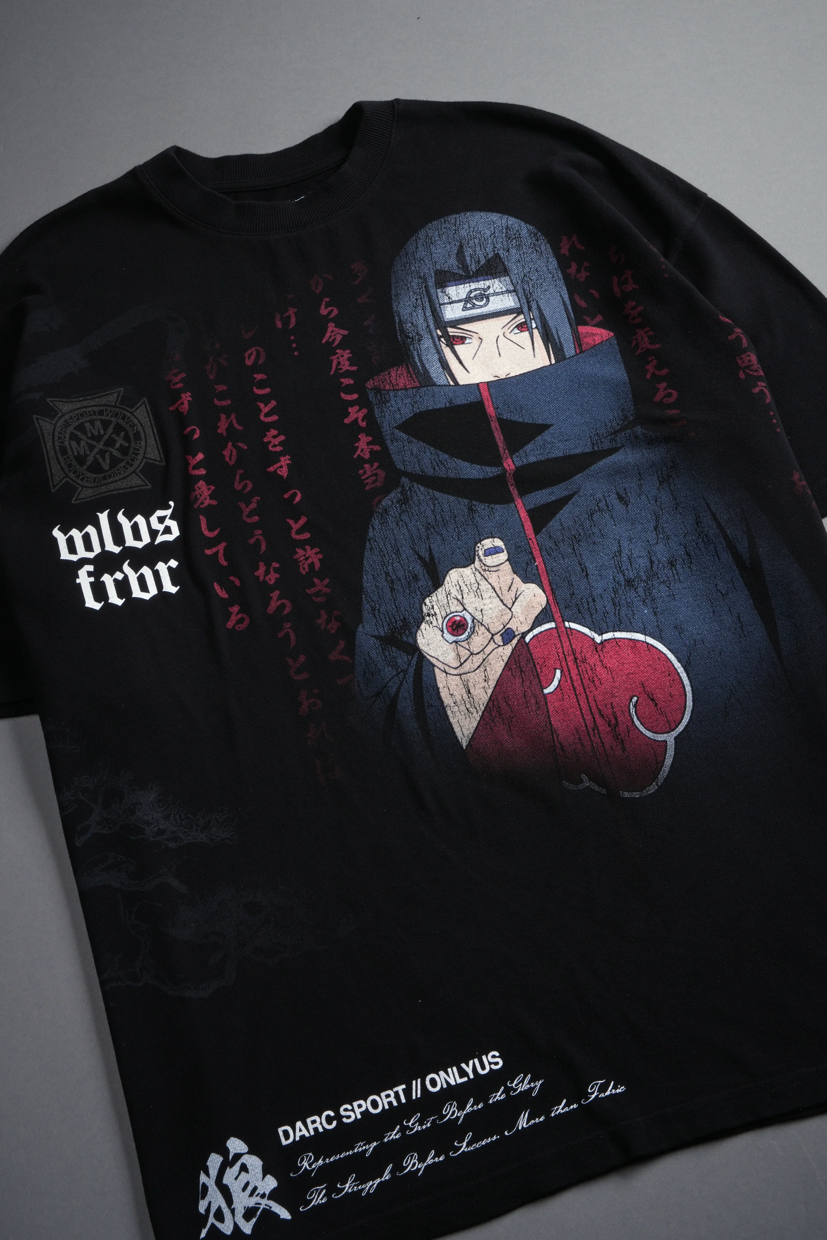 Akatsuki Itachi "Side-By-Side" Series Premium Tee in Black - Image 4