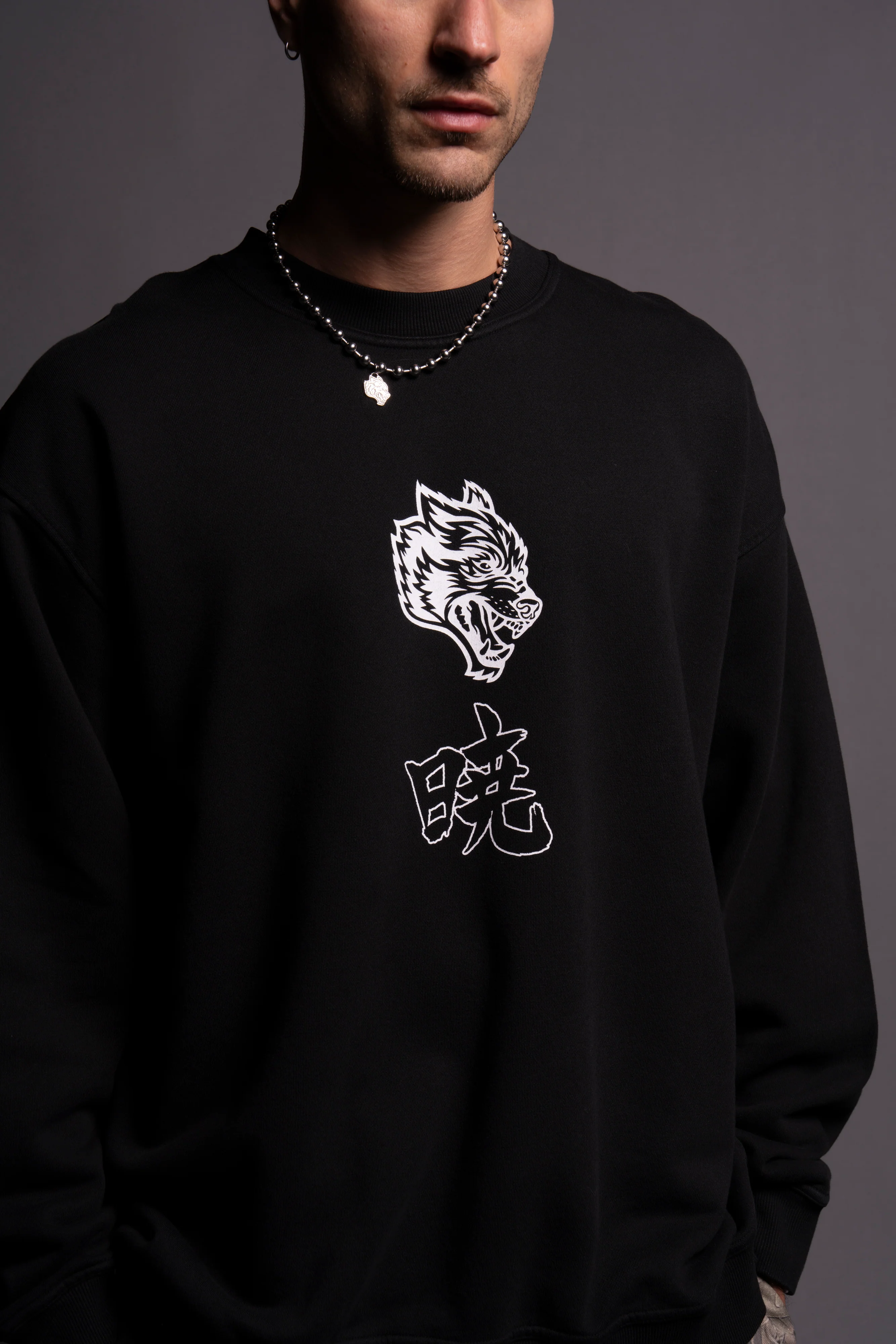Akatsuki London Crewneck in Black - Image 6
