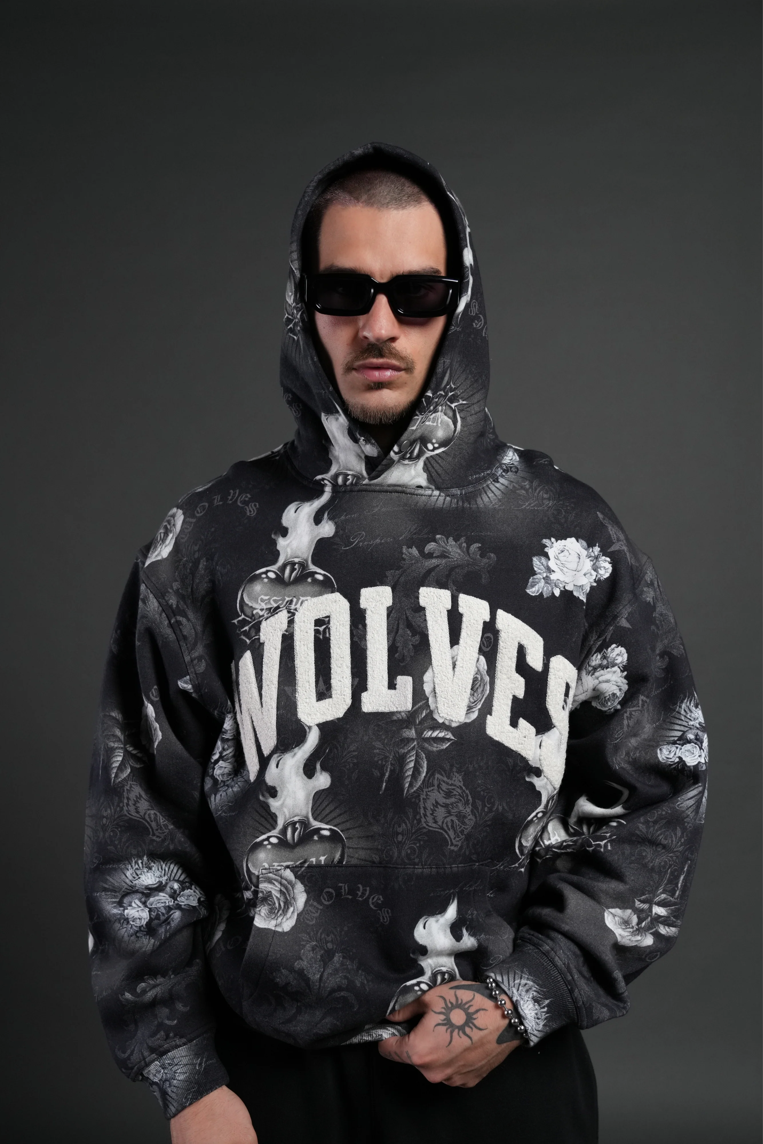 Always Loyal "Pierce" Hoodie in Corazon de Oscuridad Tonal - Image 4