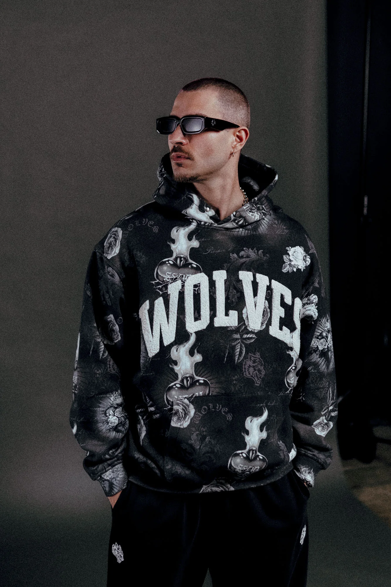 Always Loyal "Pierce" Hoodie in Corazon de Oscuridad Tonal - Image 8