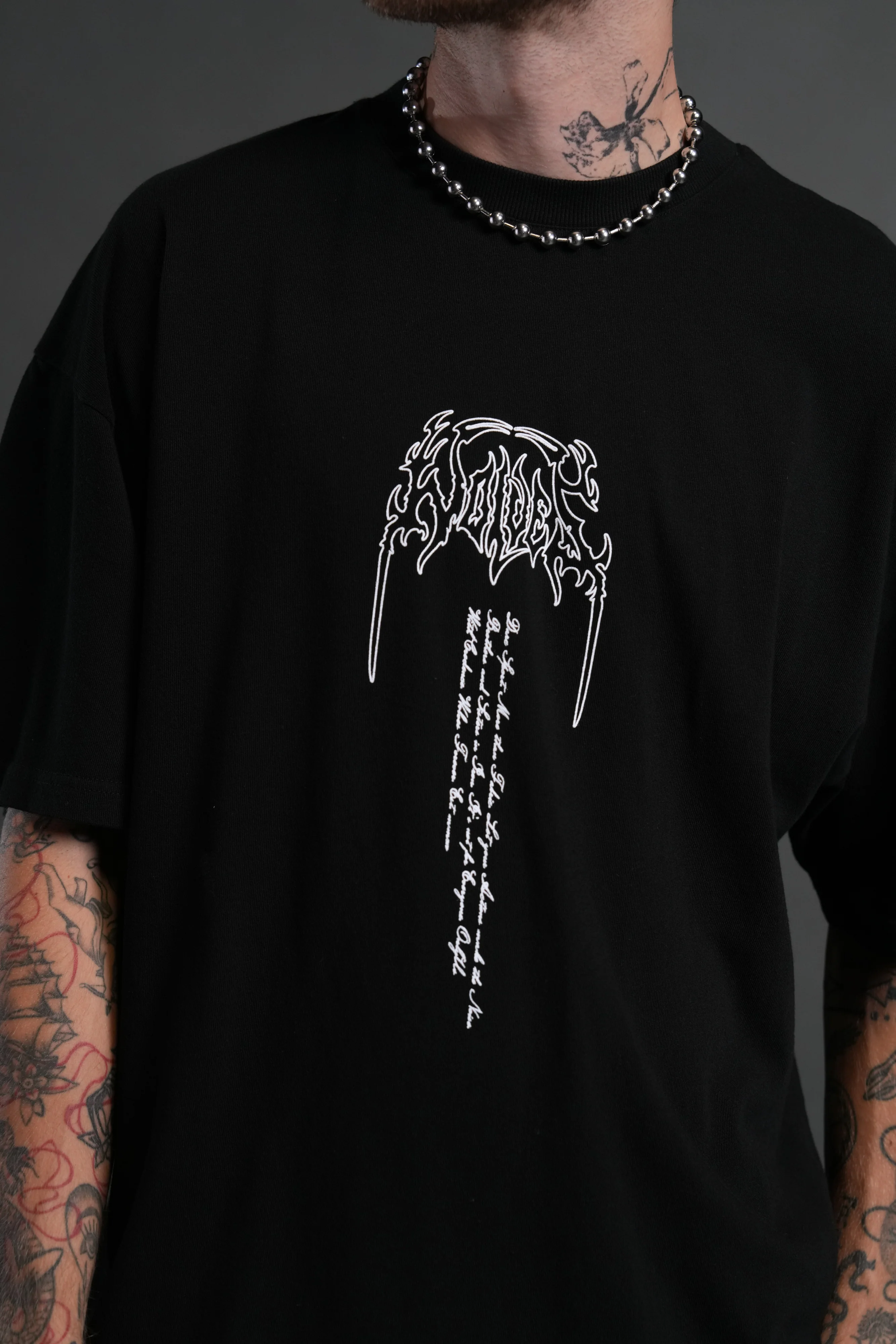 Ant King "Premium" Oversized Tee in Black - Image 10