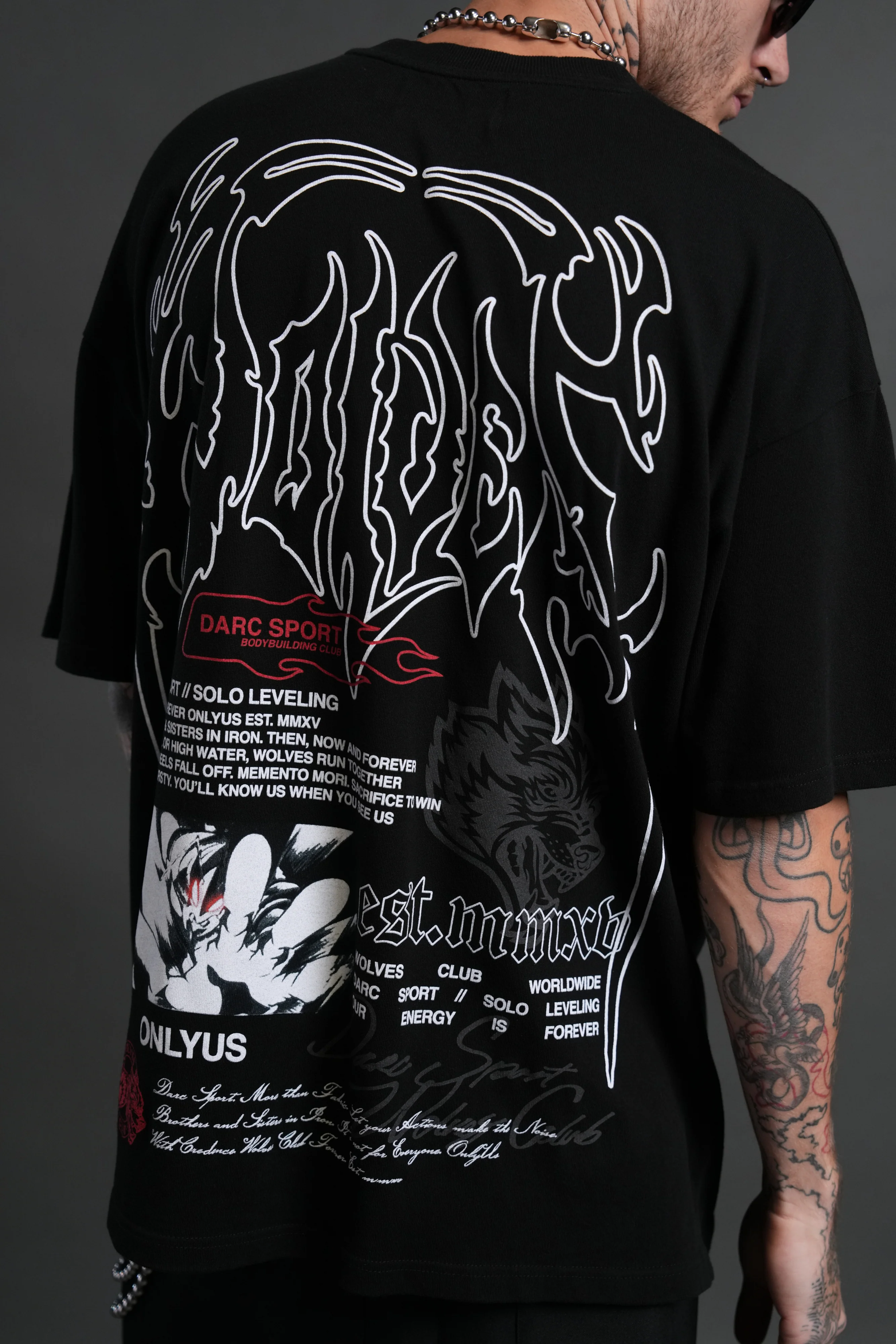 Ant King "Premium" Oversized Tee in Black - Image 11