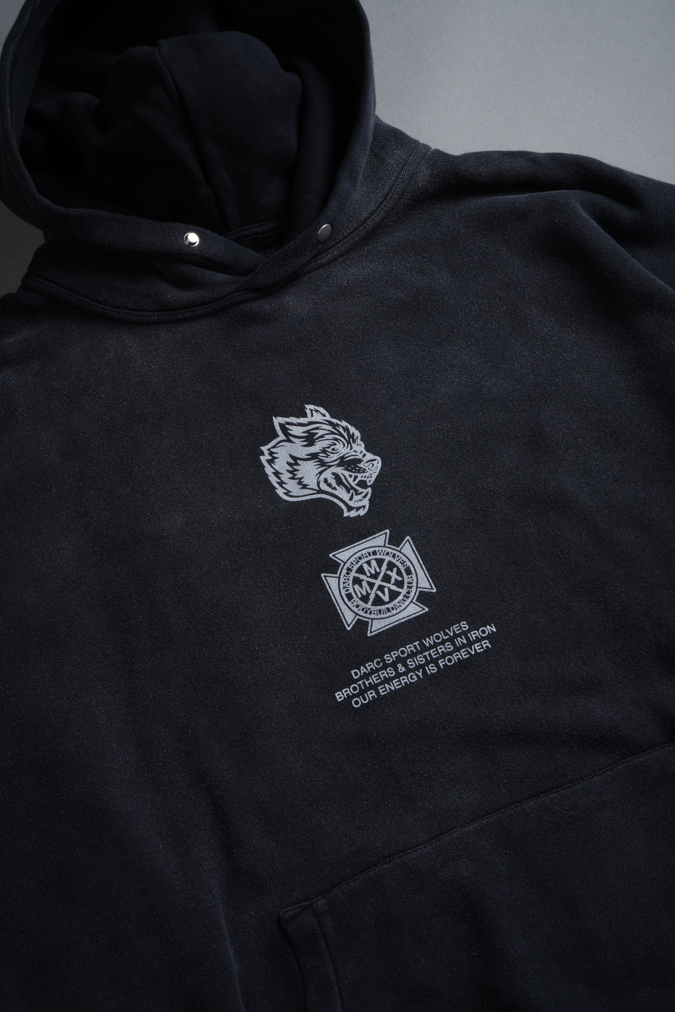 Ashes of the Dark V2 "Pierce" Hoodie in Black Drift Wash - Image 11