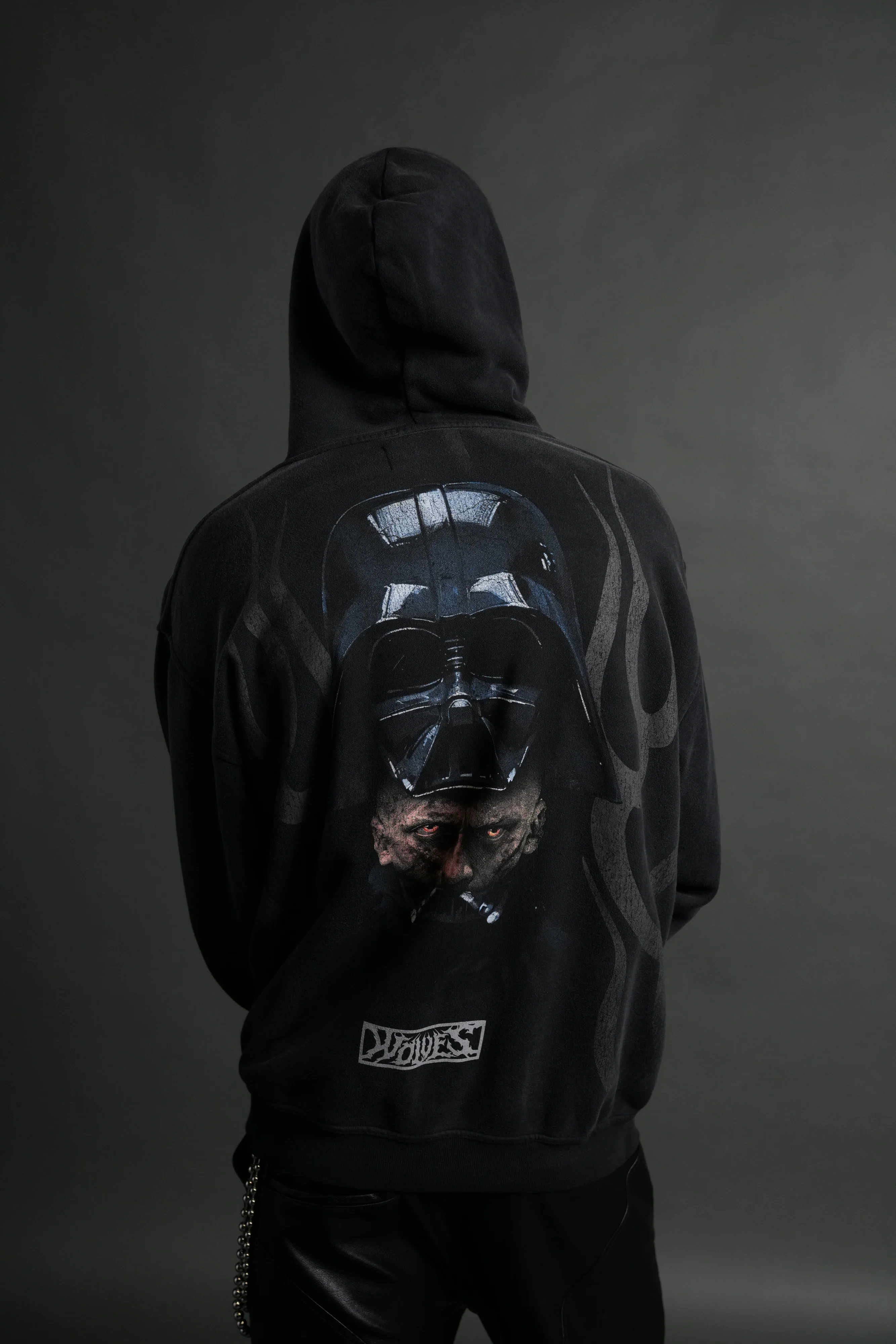 Ashes of the Dark V2 "Pierce" Hoodie in Black Drift Wash - Image 4