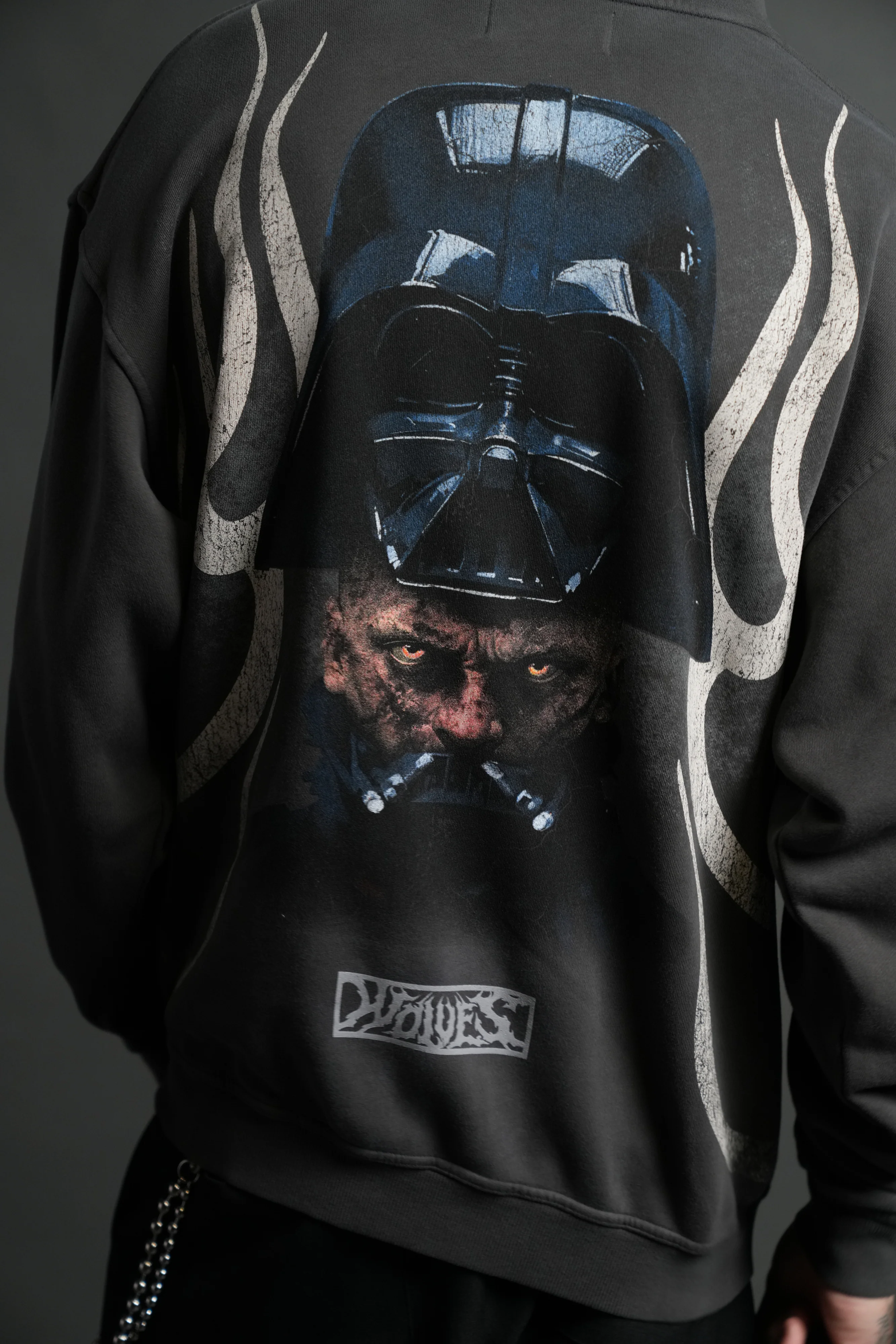 Ashes of the Dark V2 "Pierce" Hoodie in Wolf Gray Drift Wash - Image 5