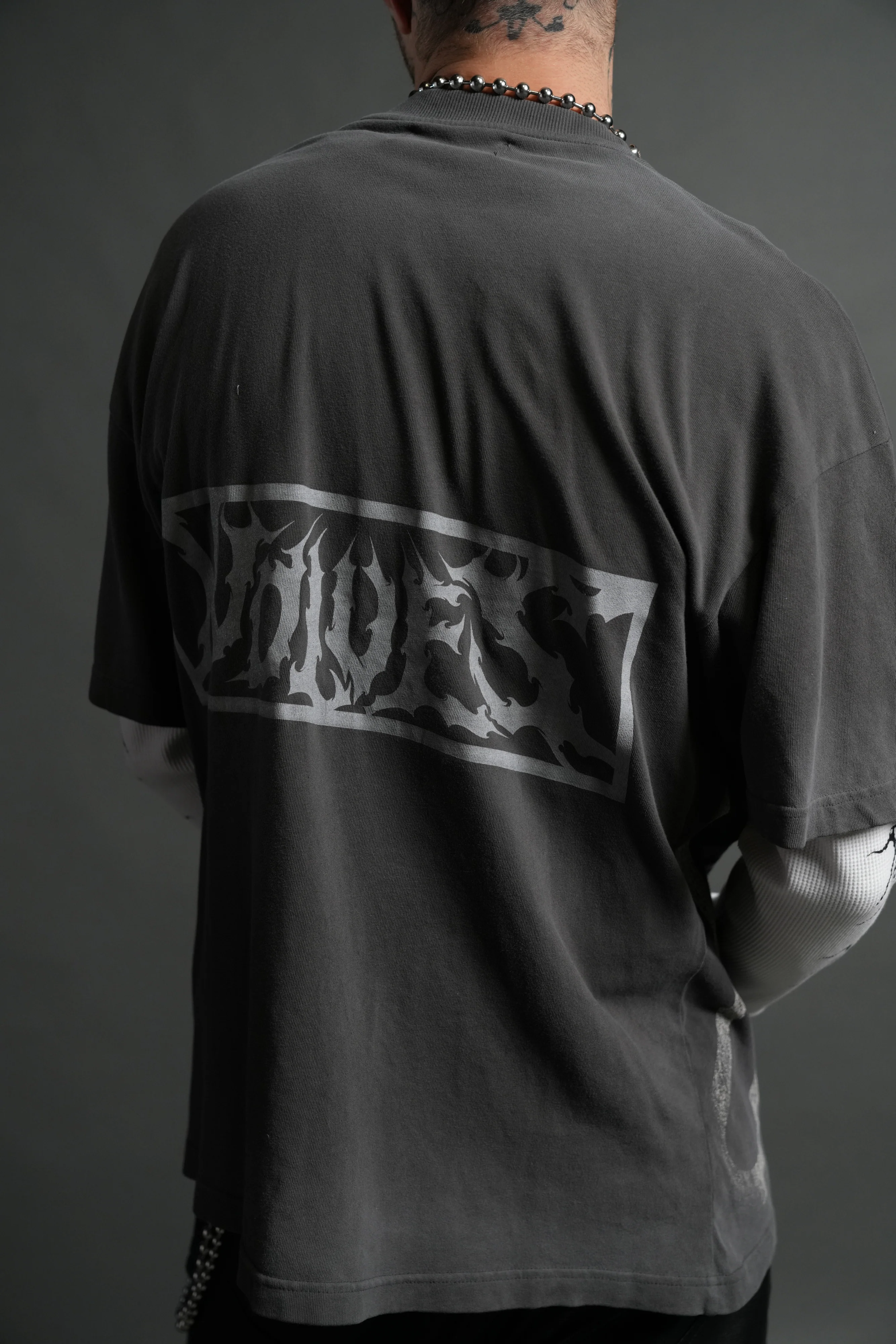 Ashes of the Dark V2 "Premium" Oversized Tee in Wolf Gray Drift Wash - Image 8