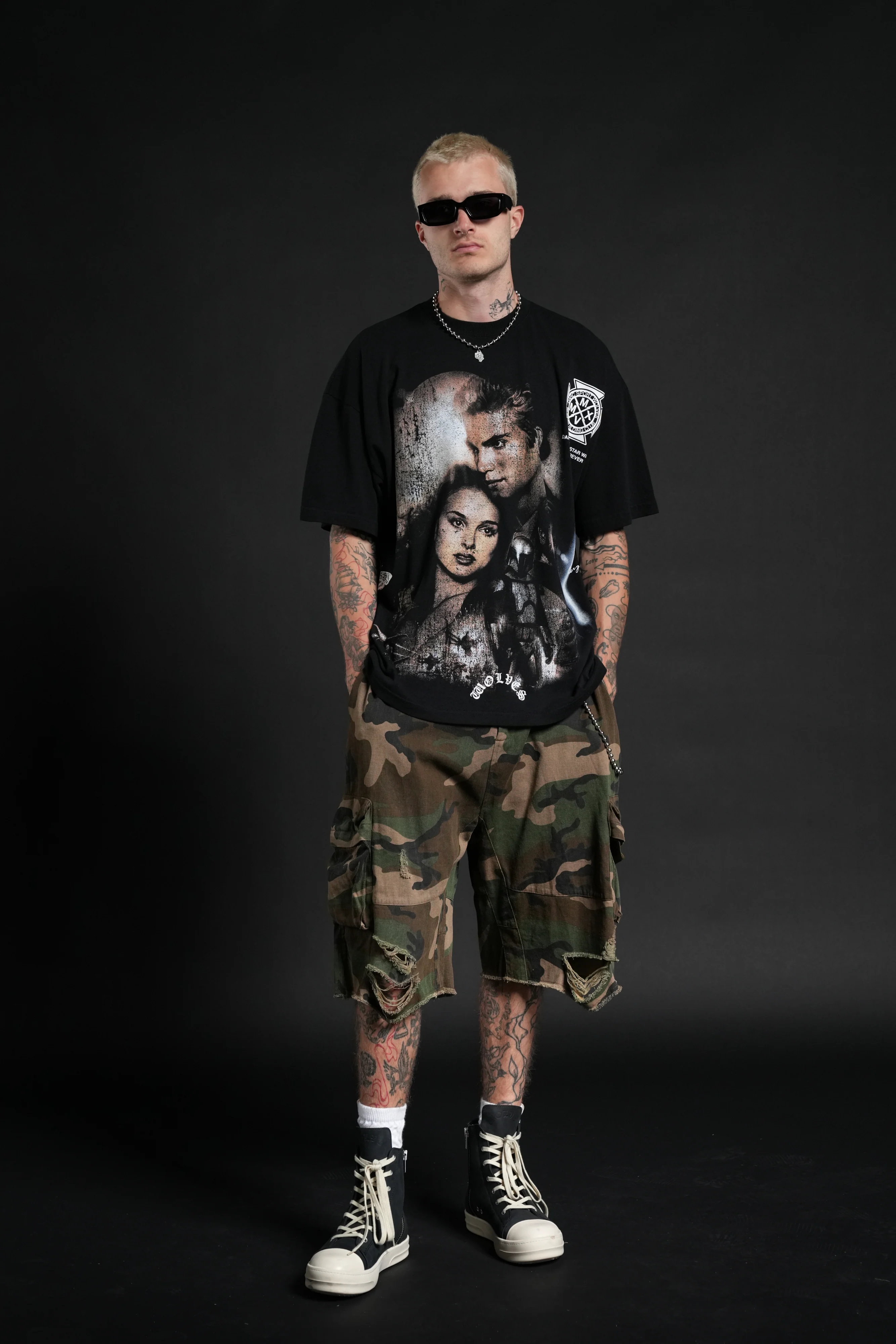 Attack Of The Clones "Side-By-Side" Series Premium Tee in Black - Image 5