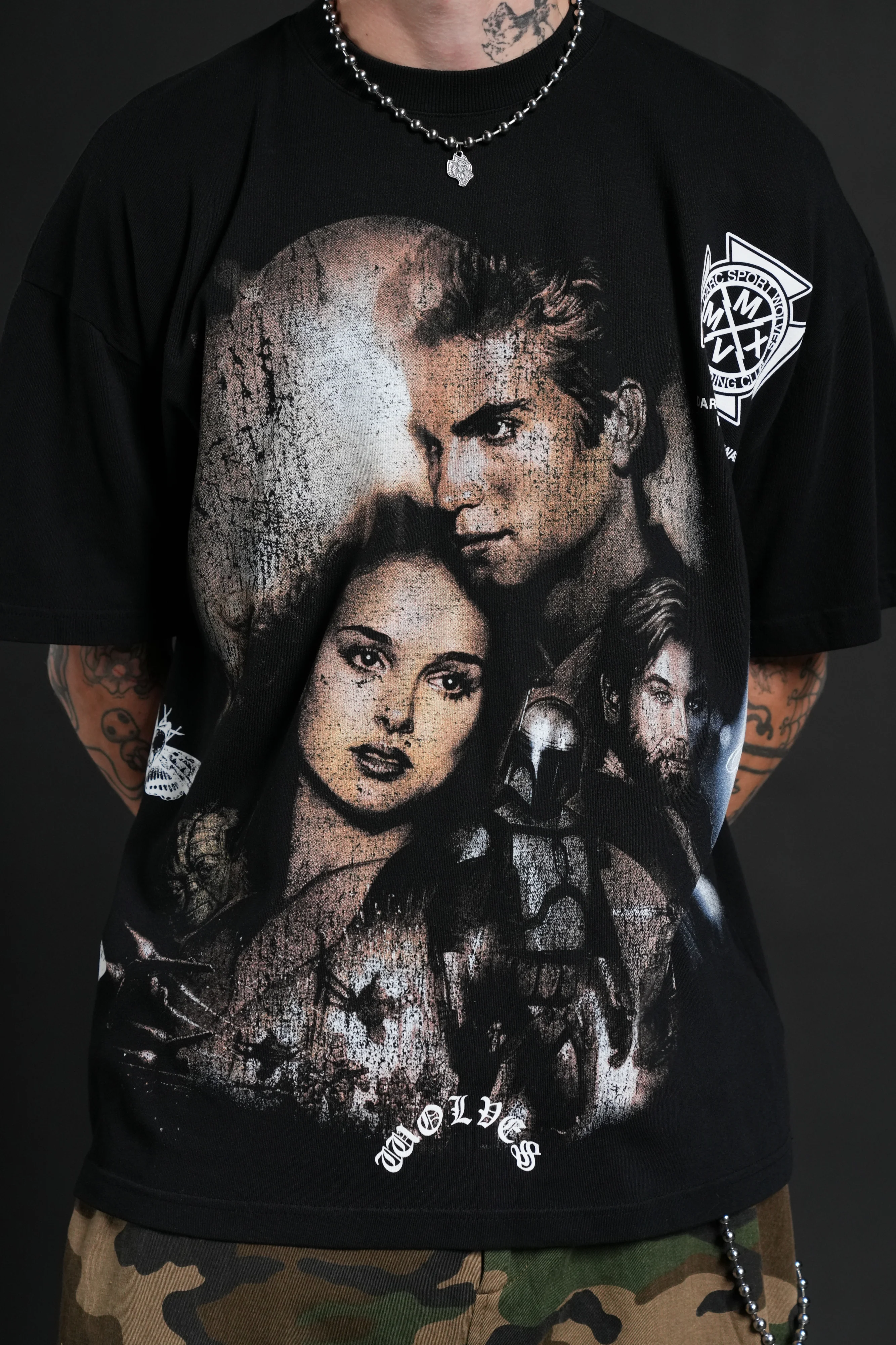 Attack Of The Clones "Side-By-Side" Series Premium Tee in Black - Image 7