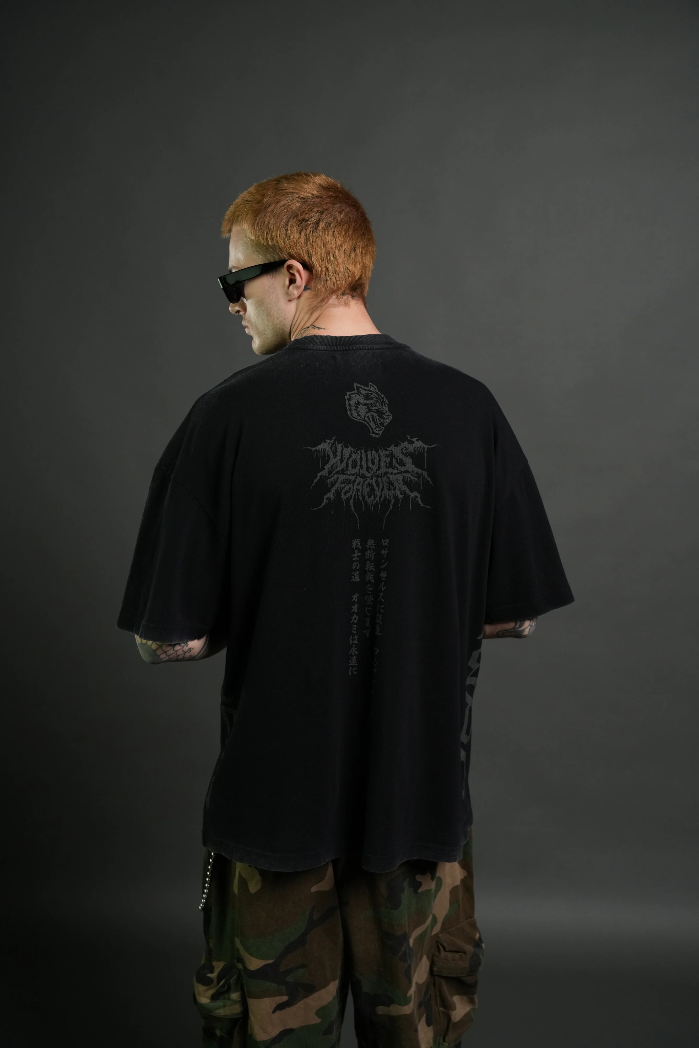 Blood Moon Premium Oversized Tee in Black - Image 2