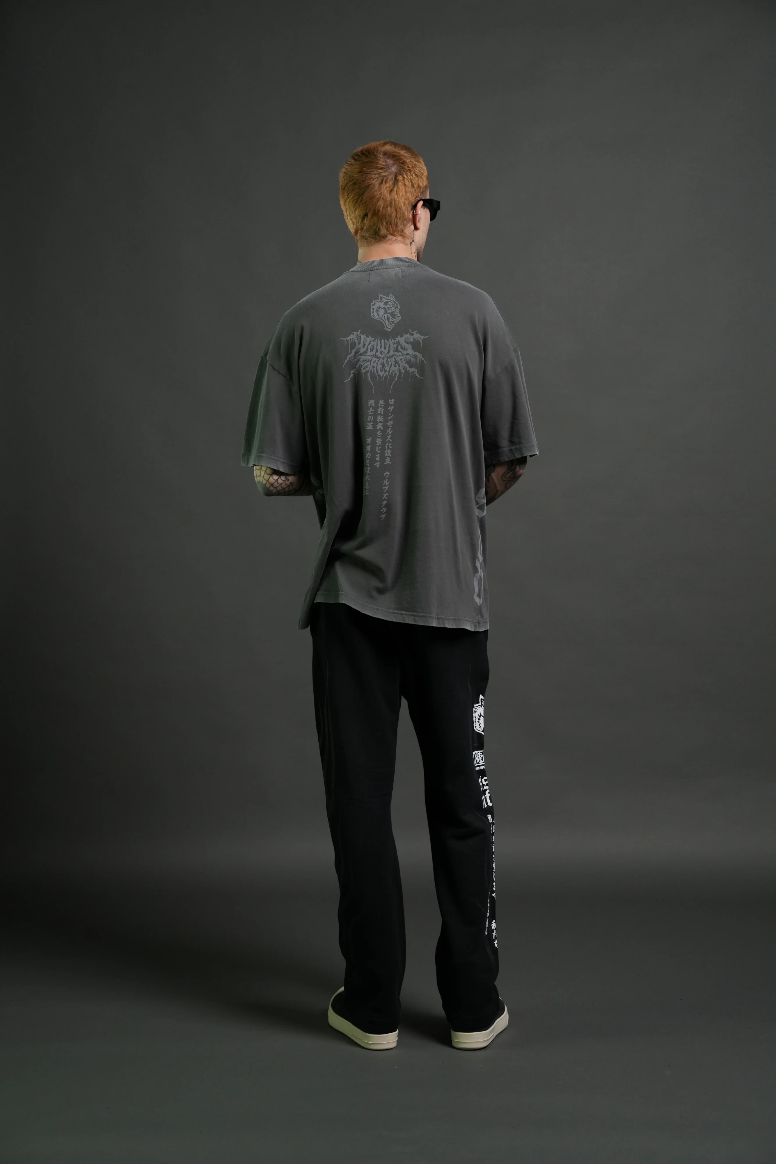 Blood Moon Premium Oversized Tee in Wolf Gray - Image 6
