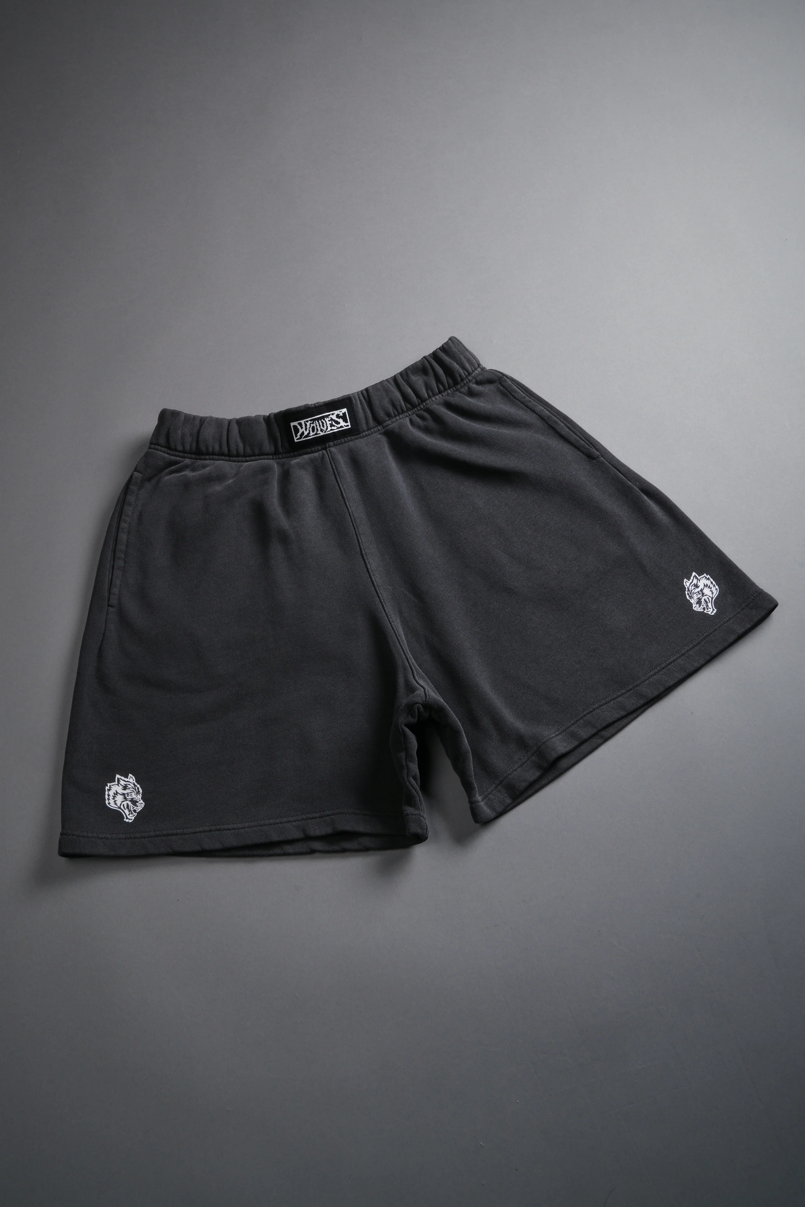 Box Patch Dual Post Lounge Sweat Shorts V2 in Wolf Gray - Image 8