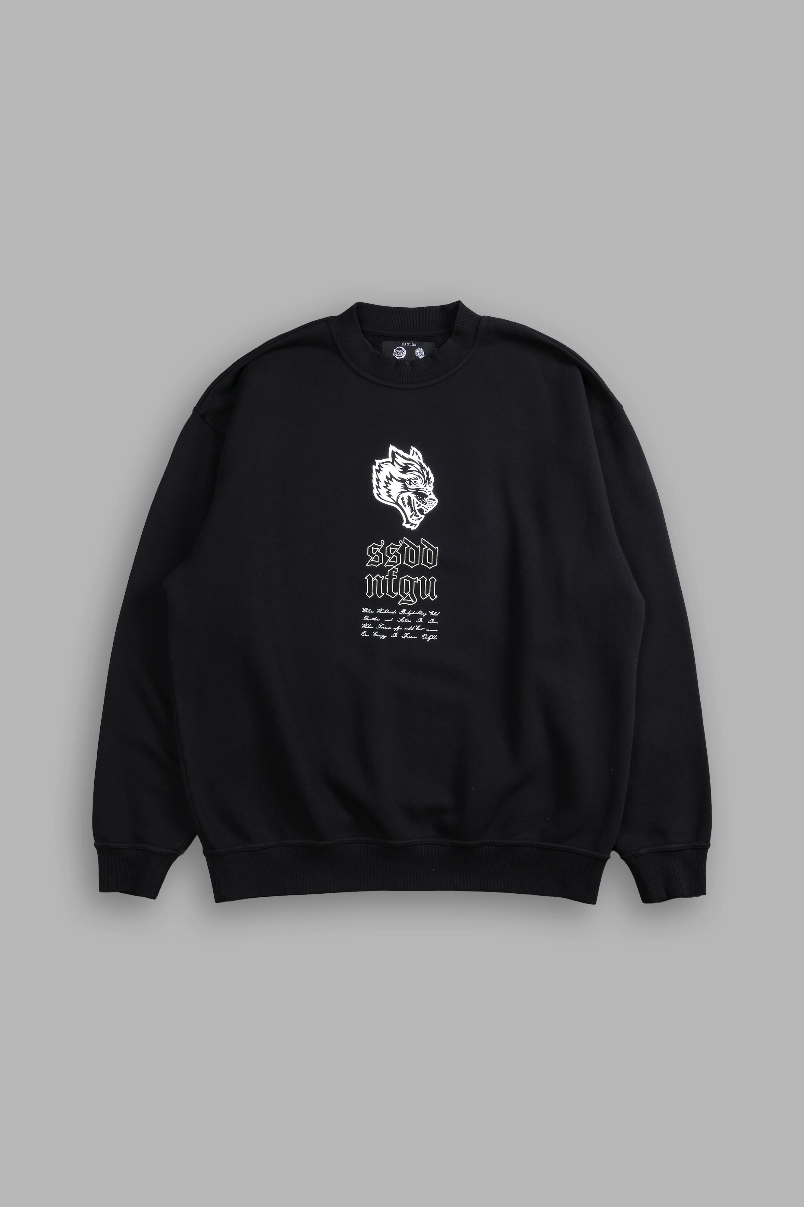 Breath Of Wolves London Crewneck in Black - Image 3