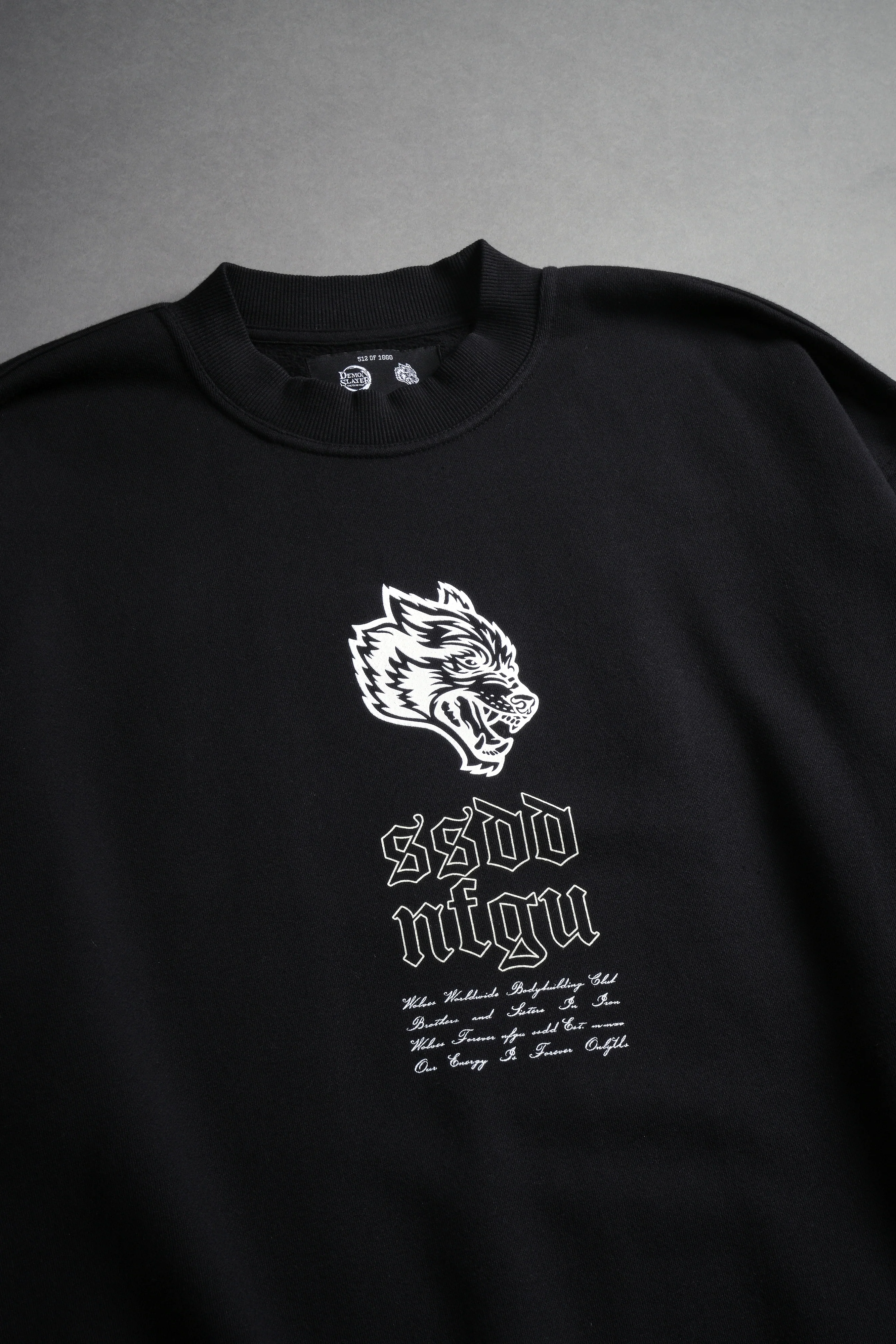 Breath Of Wolves London Crewneck in Black - Image 6