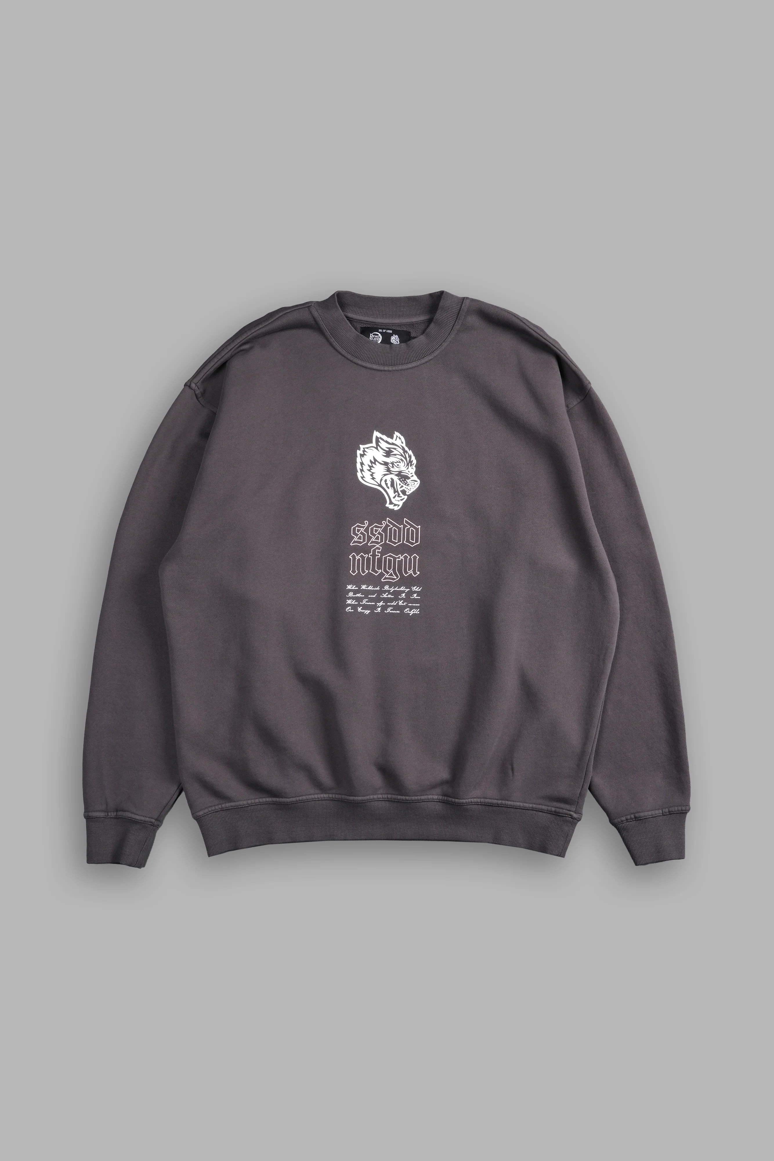 Breath Of Wolves London Crewneck in Wolf Gray - Image 3