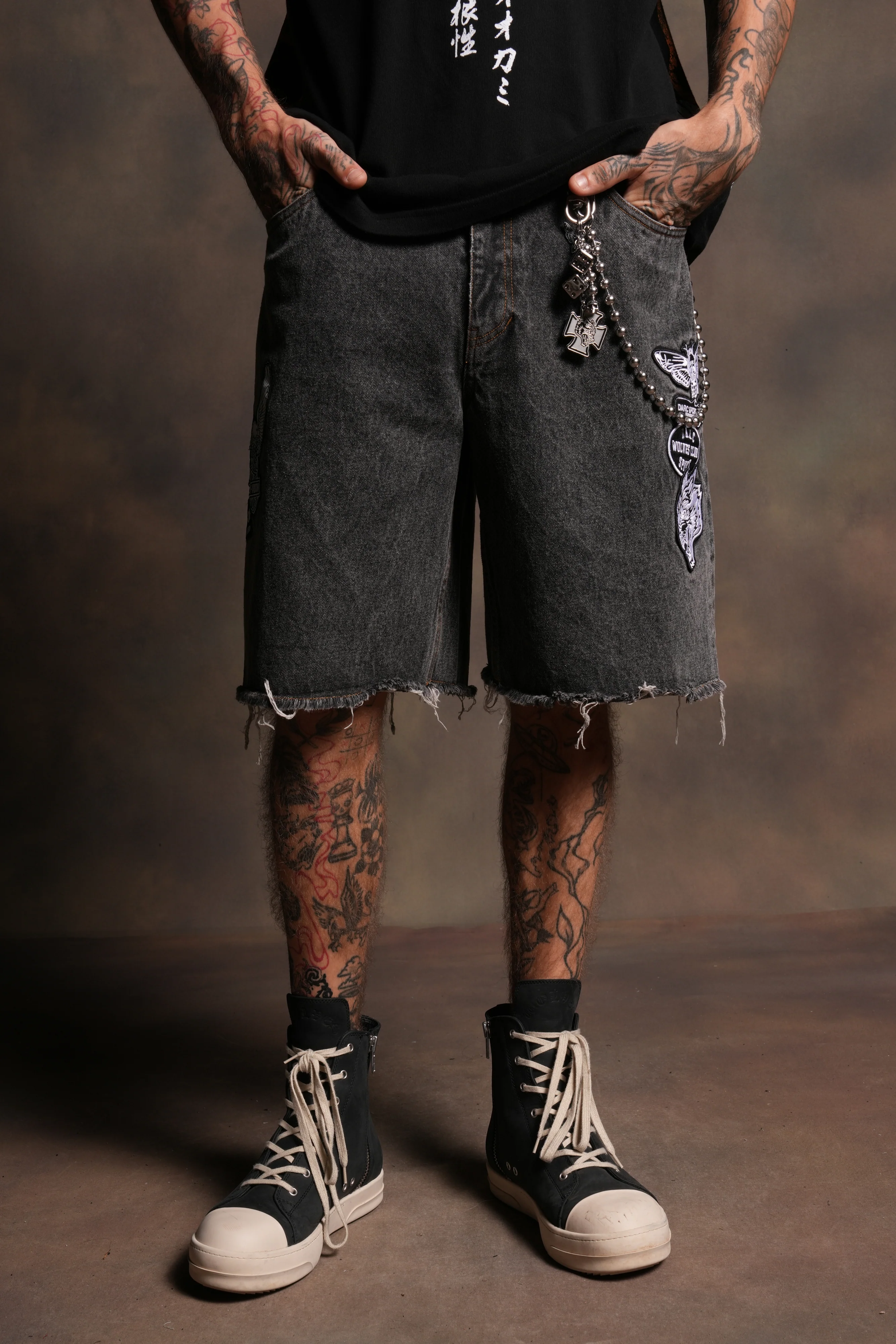 Brotherhood Ash Denim Jean Short in Black - Image 2