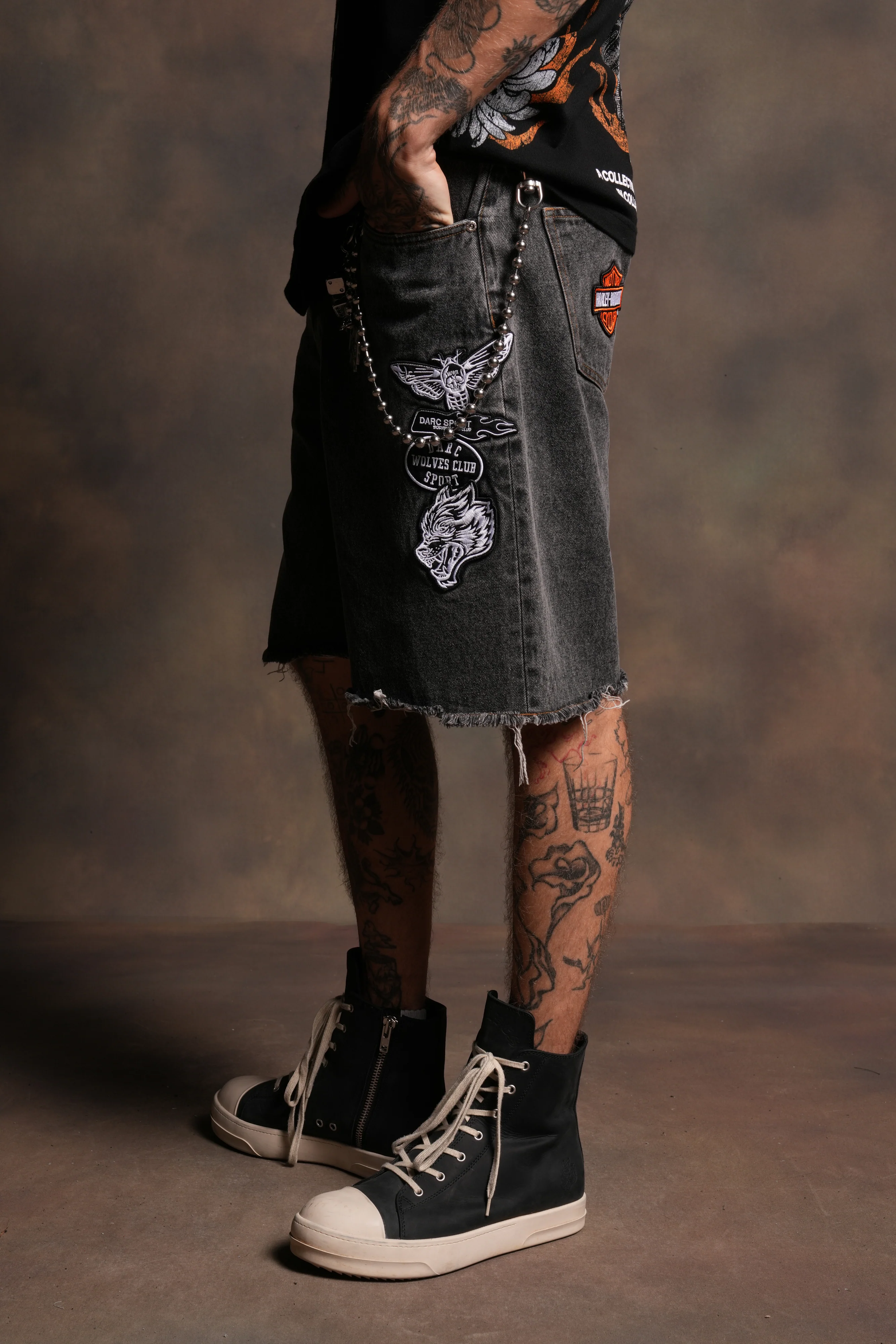 Brotherhood Ash Denim Jean Short in Black - Image 4