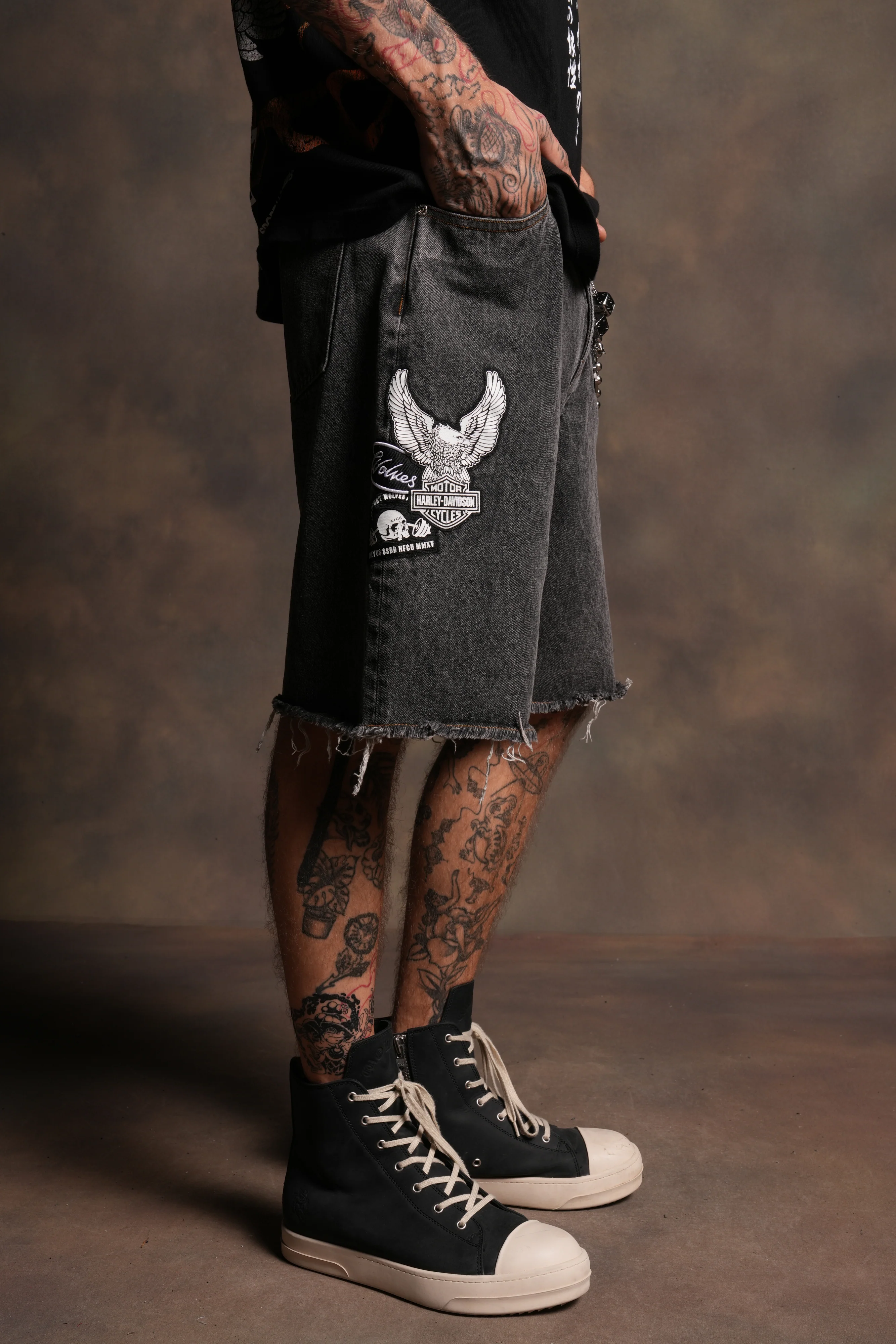 Brotherhood Ash Denim Jean Short in Black - Image 5