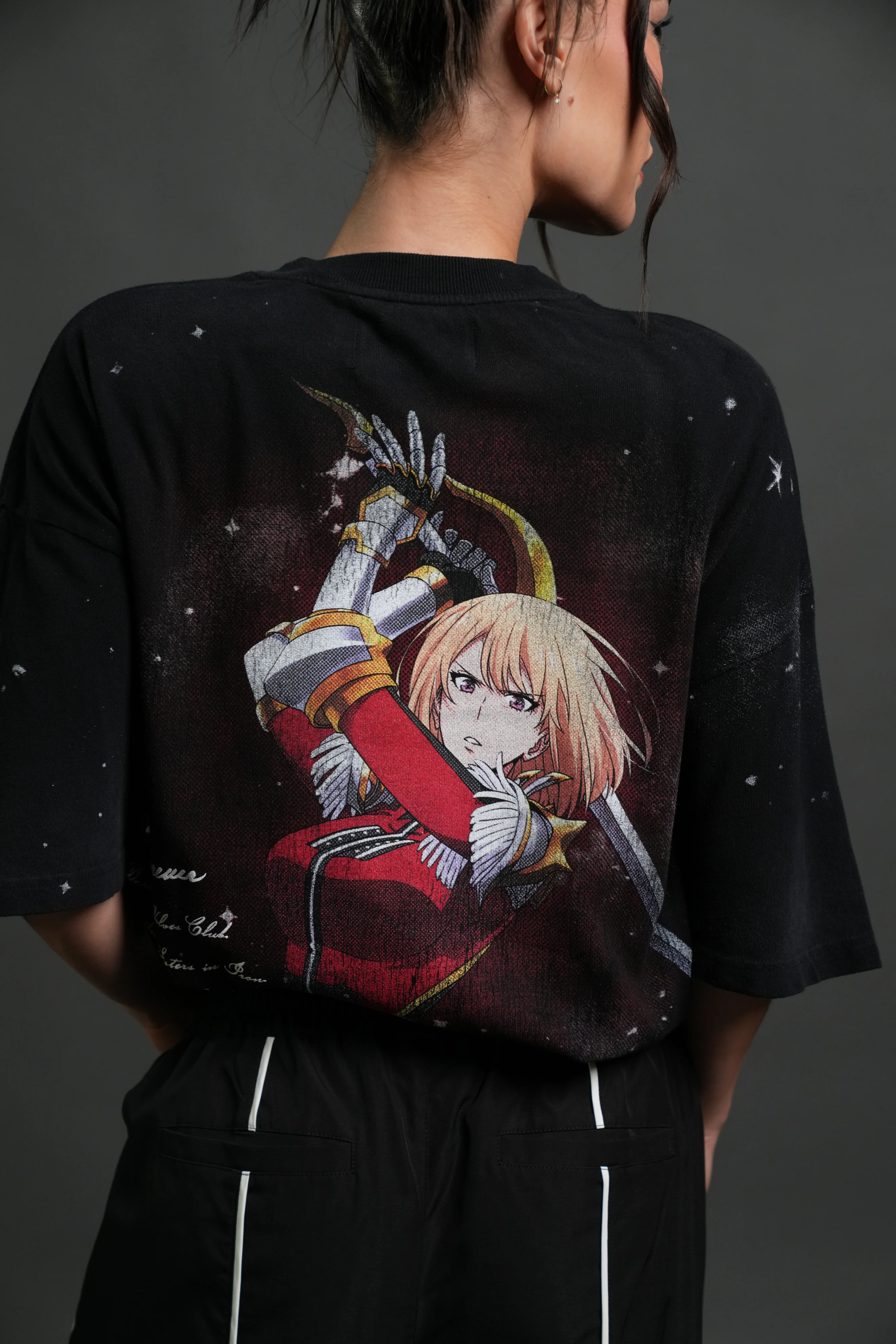 Celestial Knight Premium Oversized Tee in Black - Image 14
