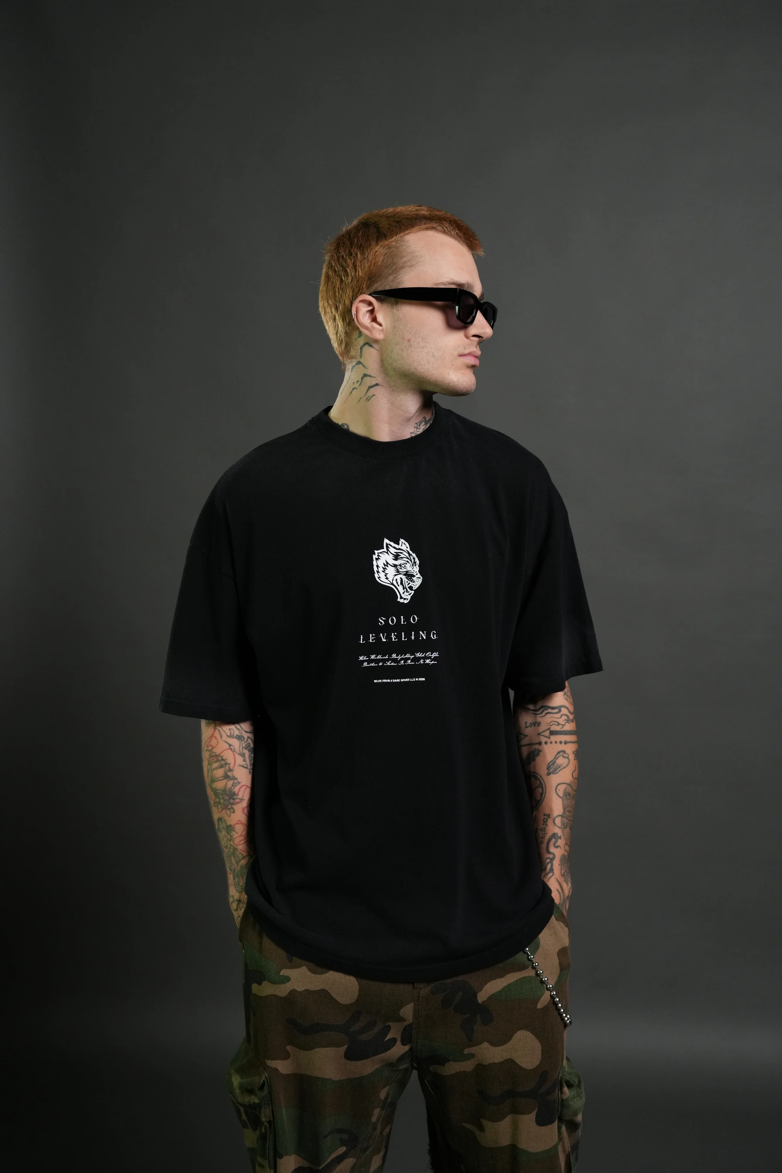 Celestial Knight Premium Oversized Tee in Black - Image 2