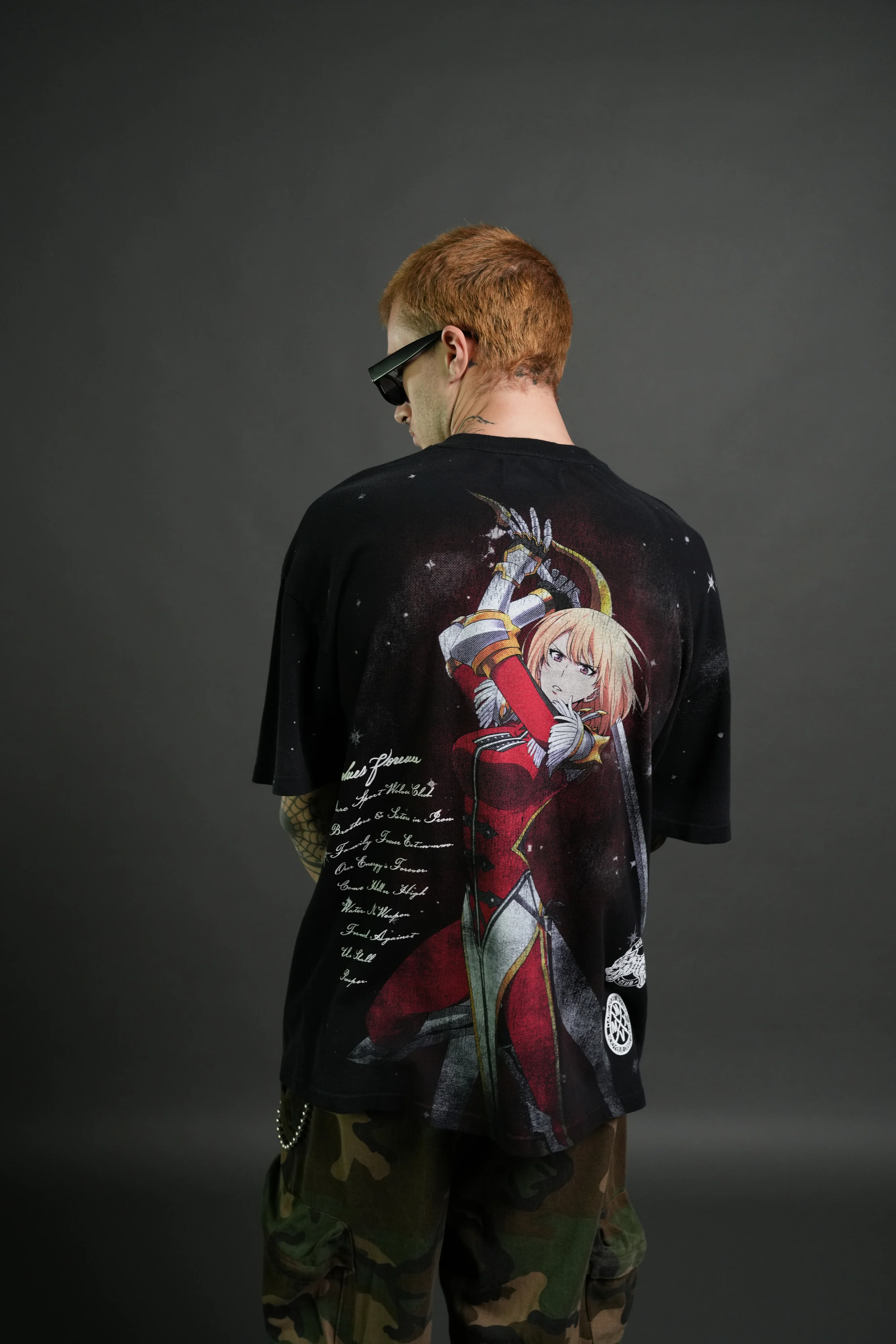 Celestial Knight Premium Oversized Tee in Black - Image 4