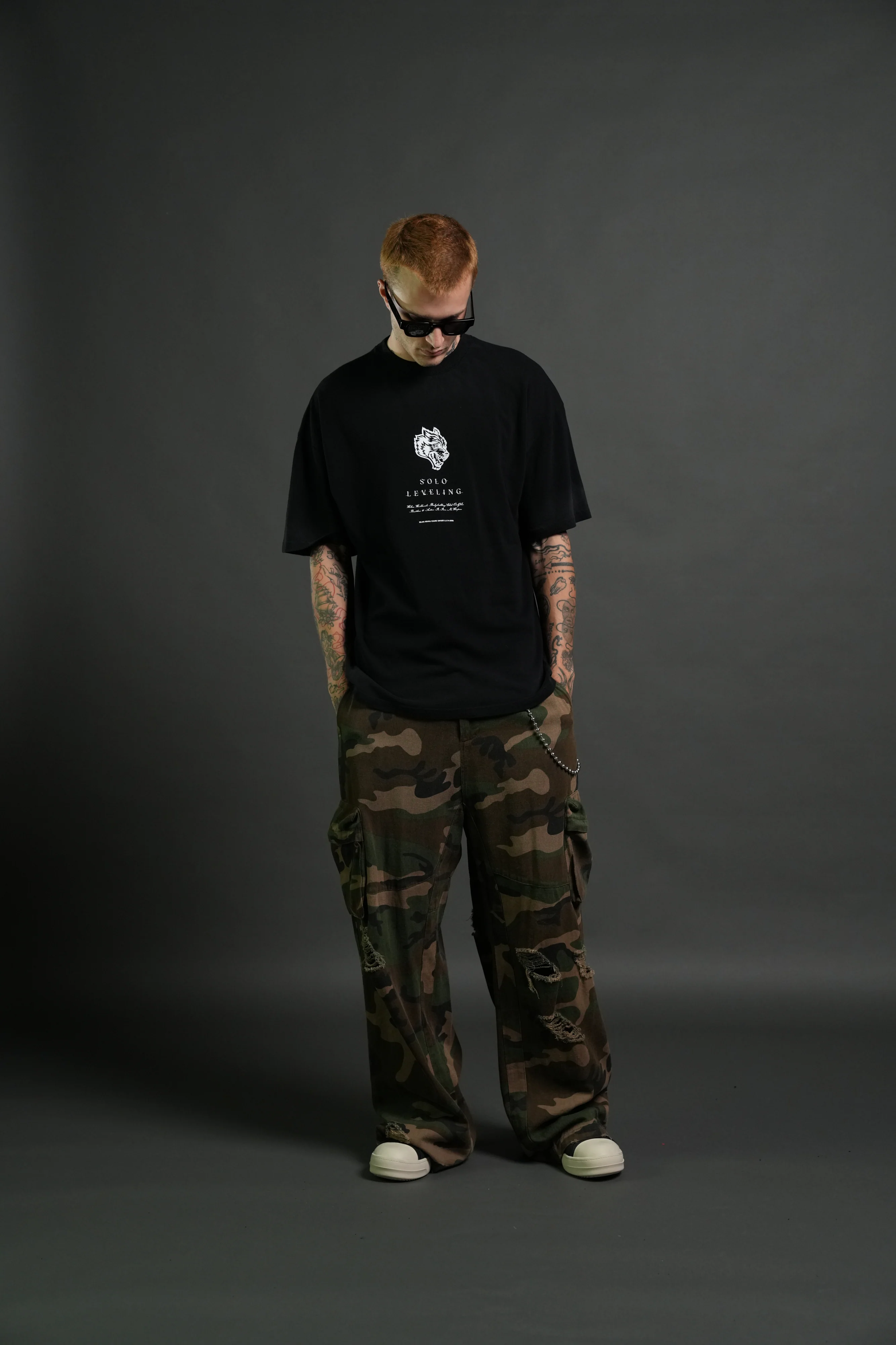 Celestial Knight Premium Oversized Tee in Black - Image 5