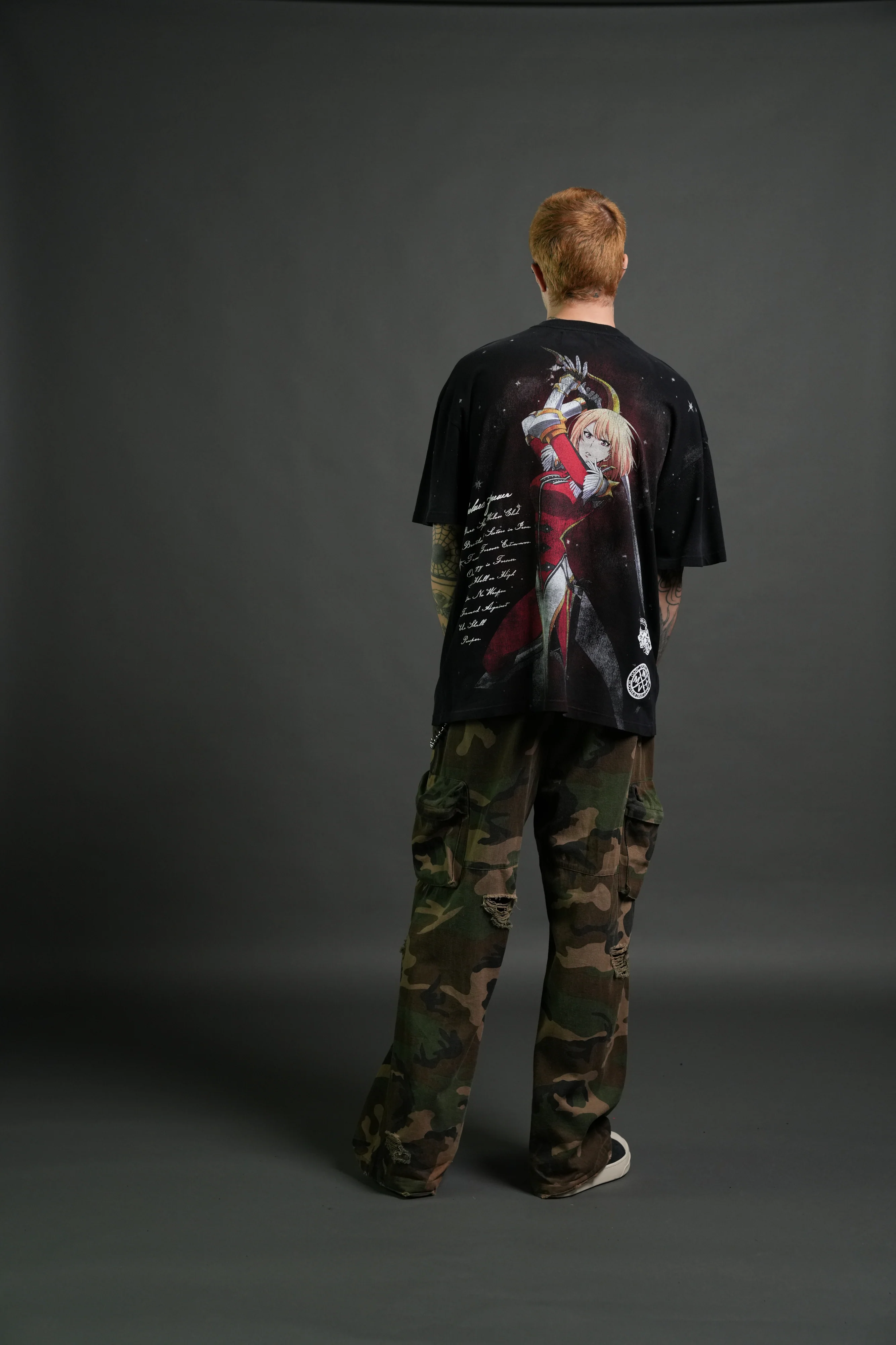 Celestial Knight Premium Oversized Tee in Black - Image 6