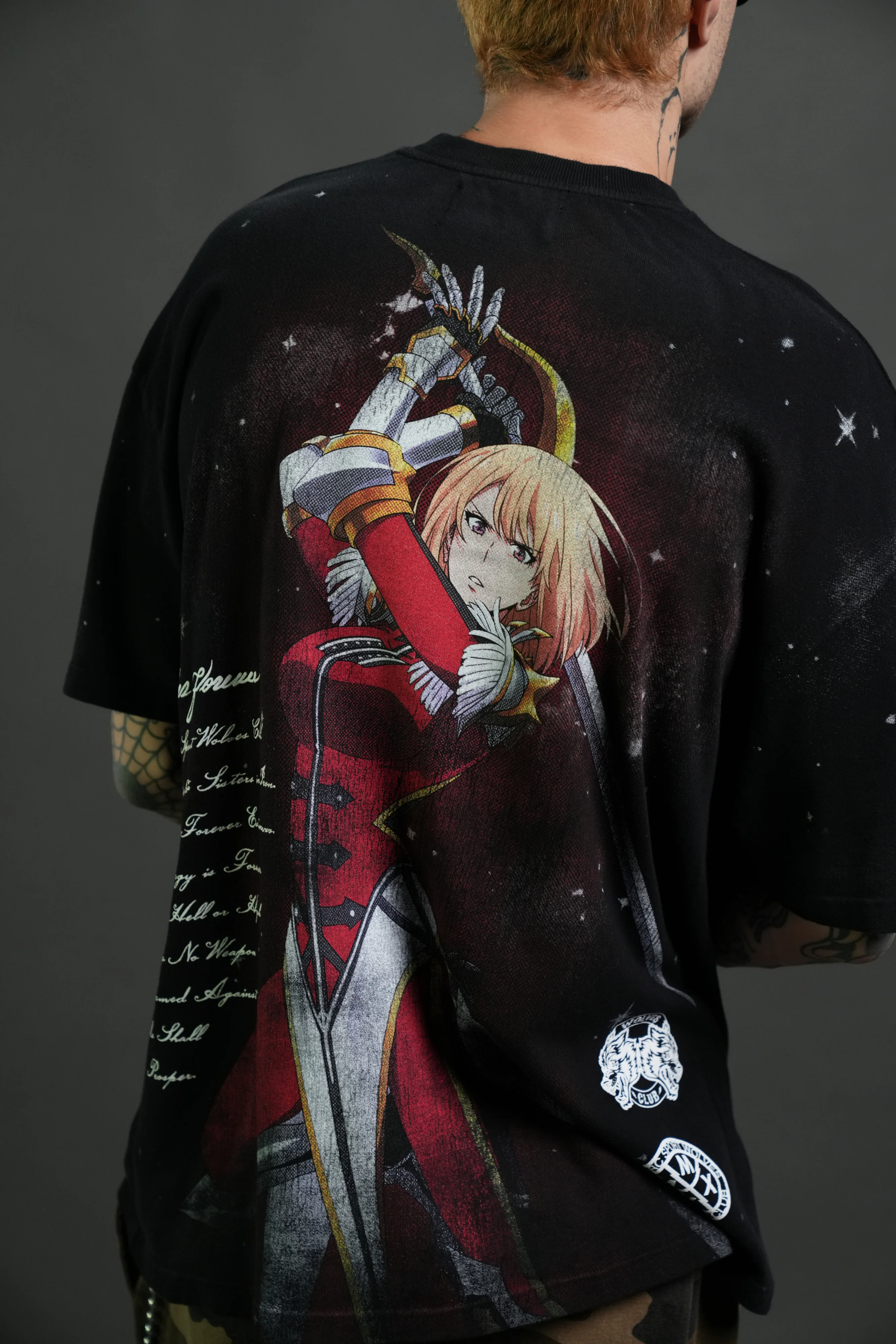 Celestial Knight Premium Oversized Tee in Black - Image 8
