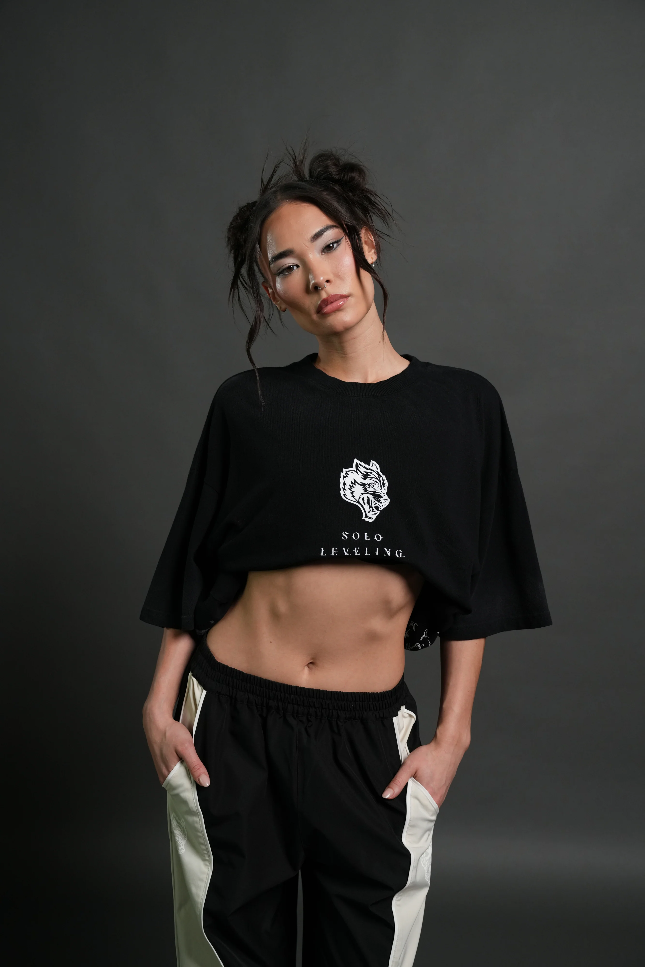 Celestial Knight Premium Oversized Tee in Black - Image 9