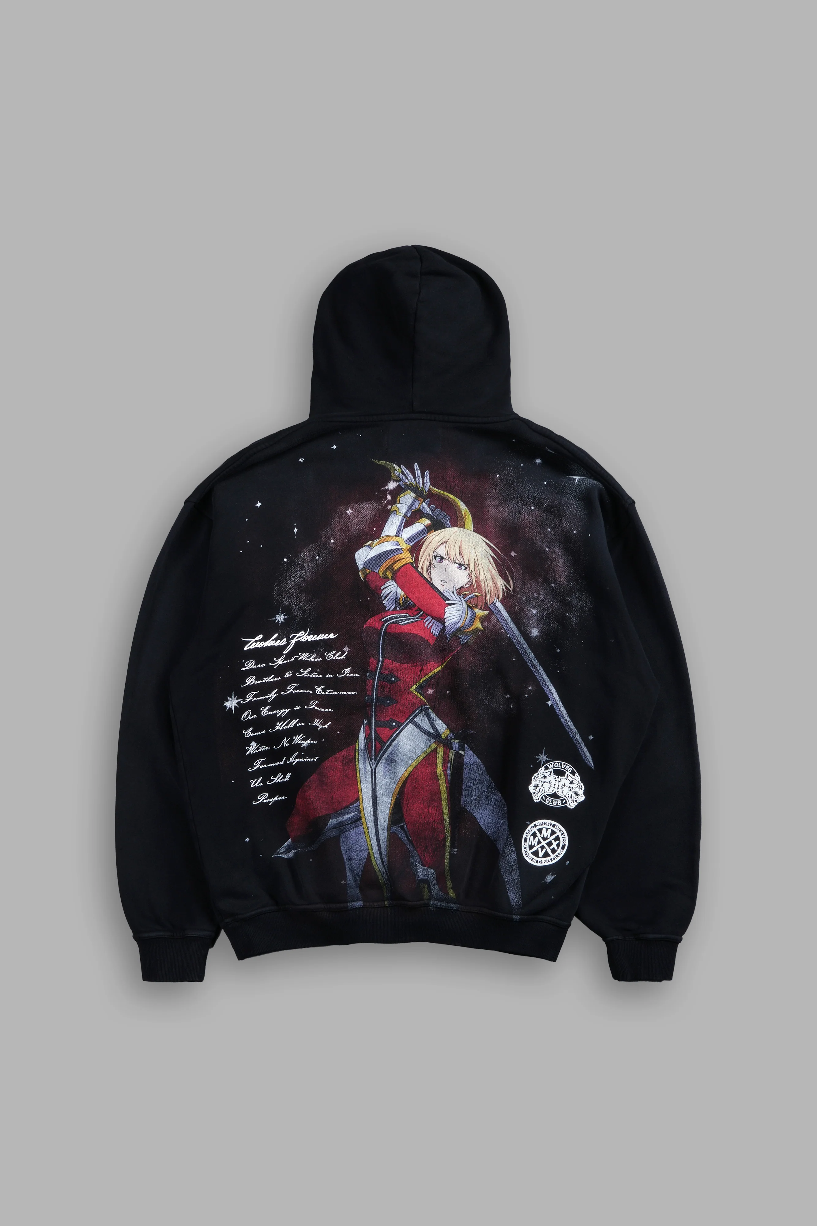 Celestial Knight "Pierce" Hoodie in Black Sun Fade