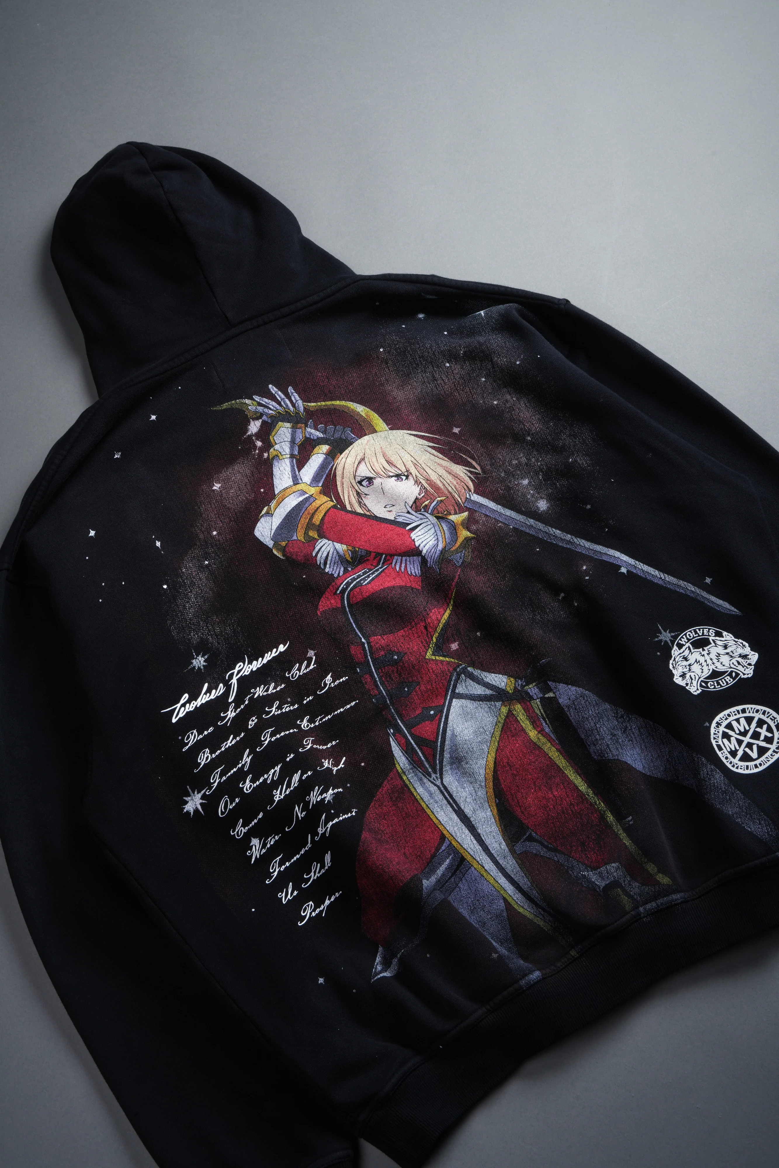 Celestial Knight "Pierce" Hoodie in Black Sun Fade - Image 10