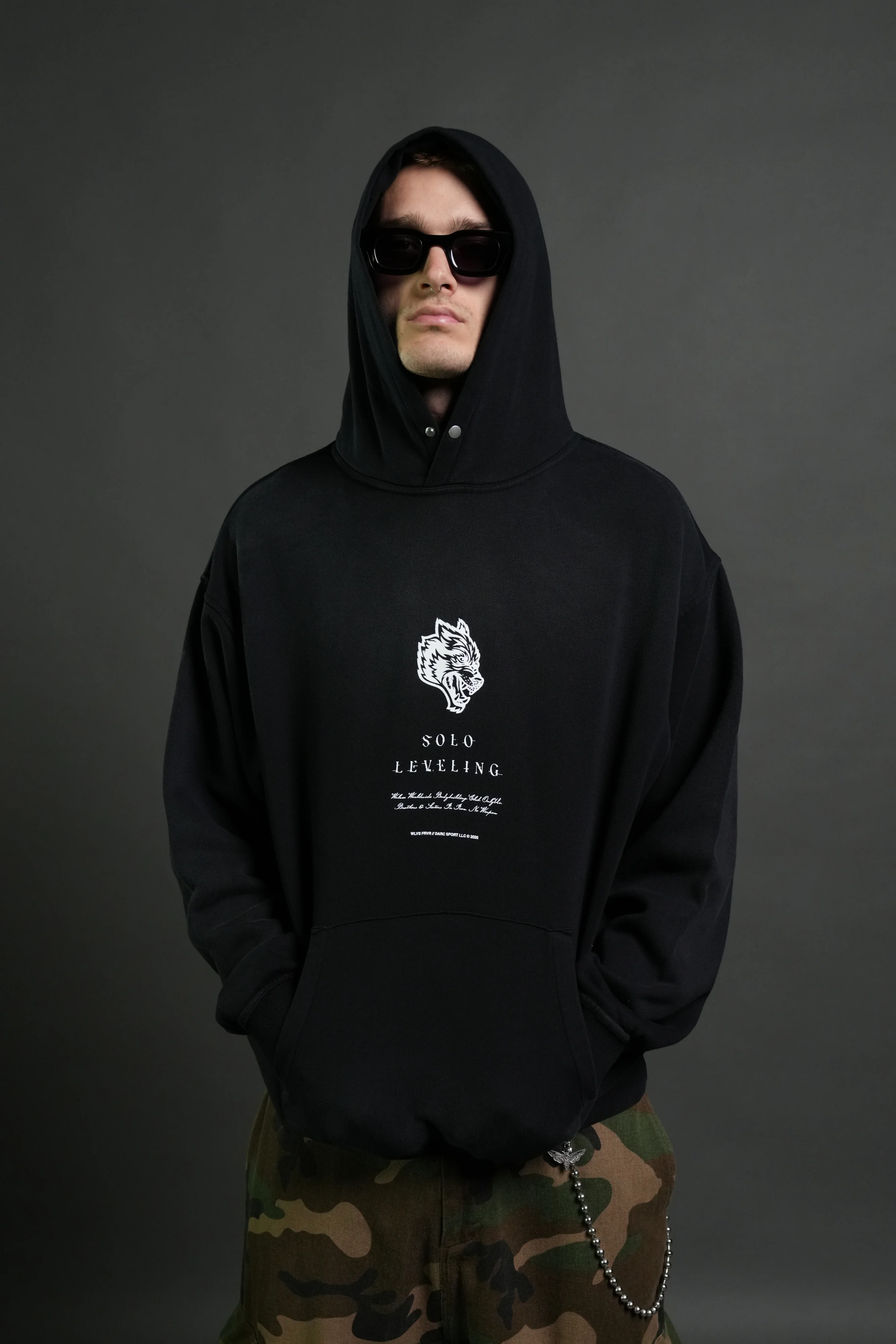 Celestial Knight "Pierce" Hoodie in Black Sun Fade - Image 2