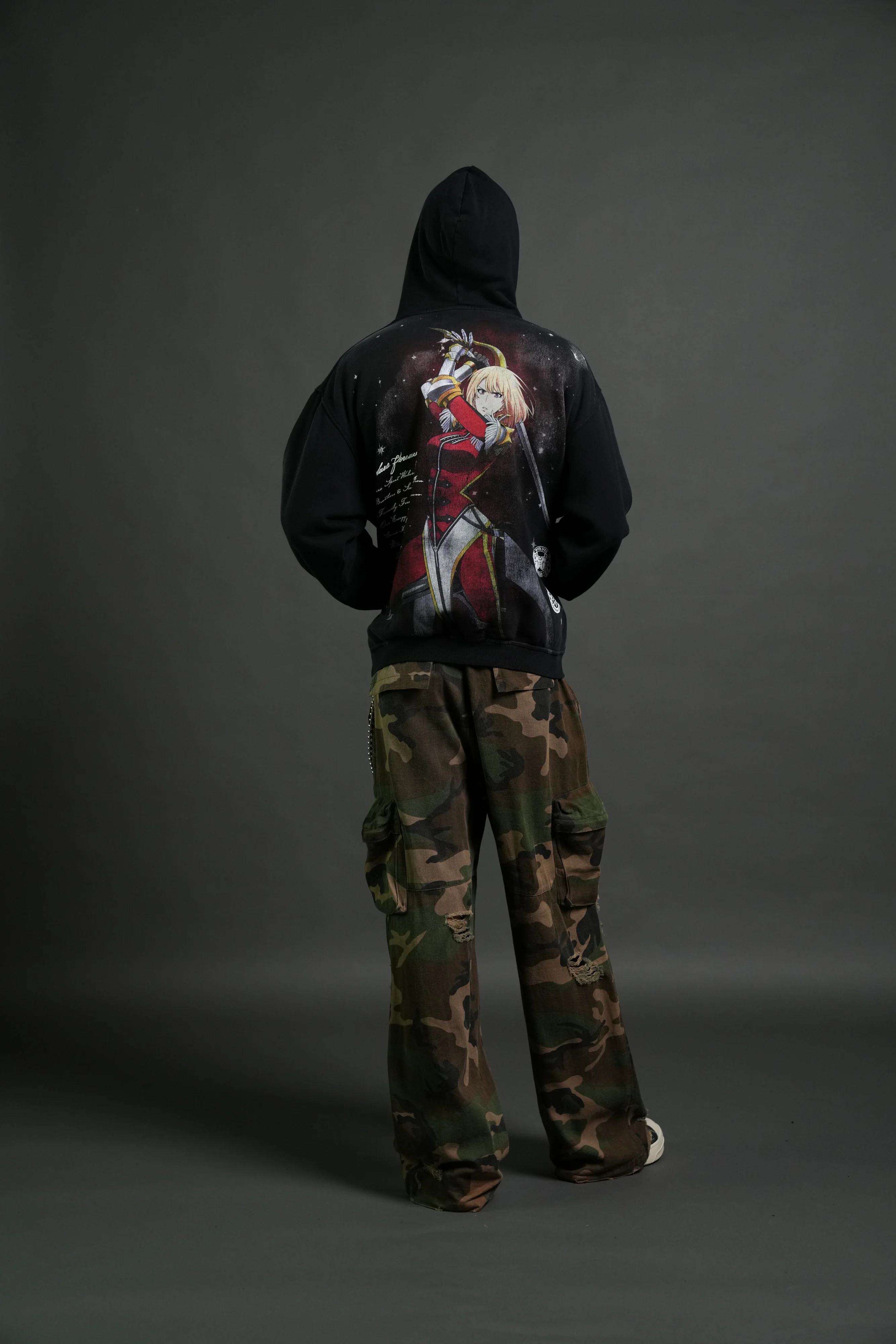 Celestial Knight "Pierce" Hoodie in Black Sun Fade - Image 6
