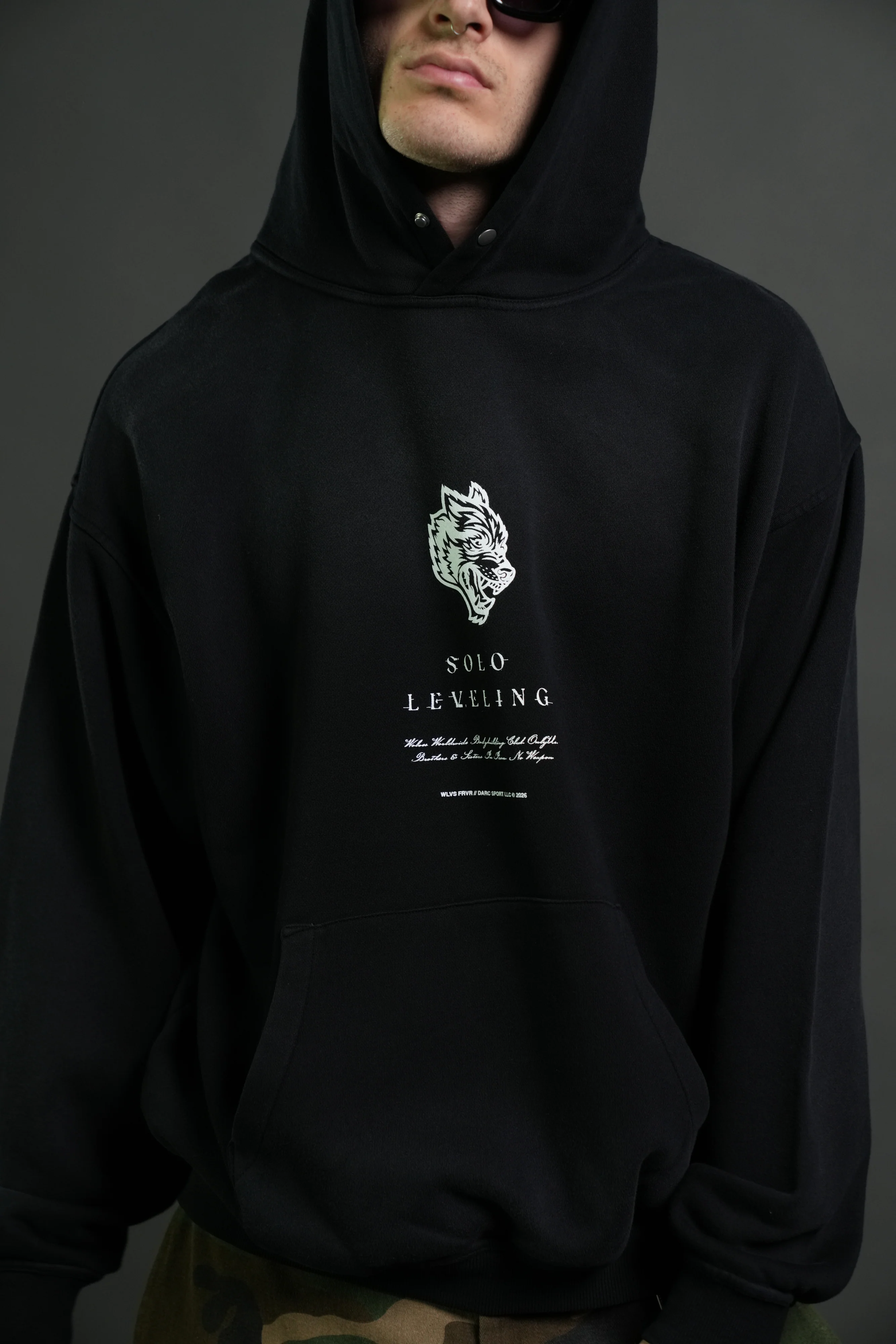 Celestial Knight "Pierce" Hoodie in Black Sun Fade - Image 7