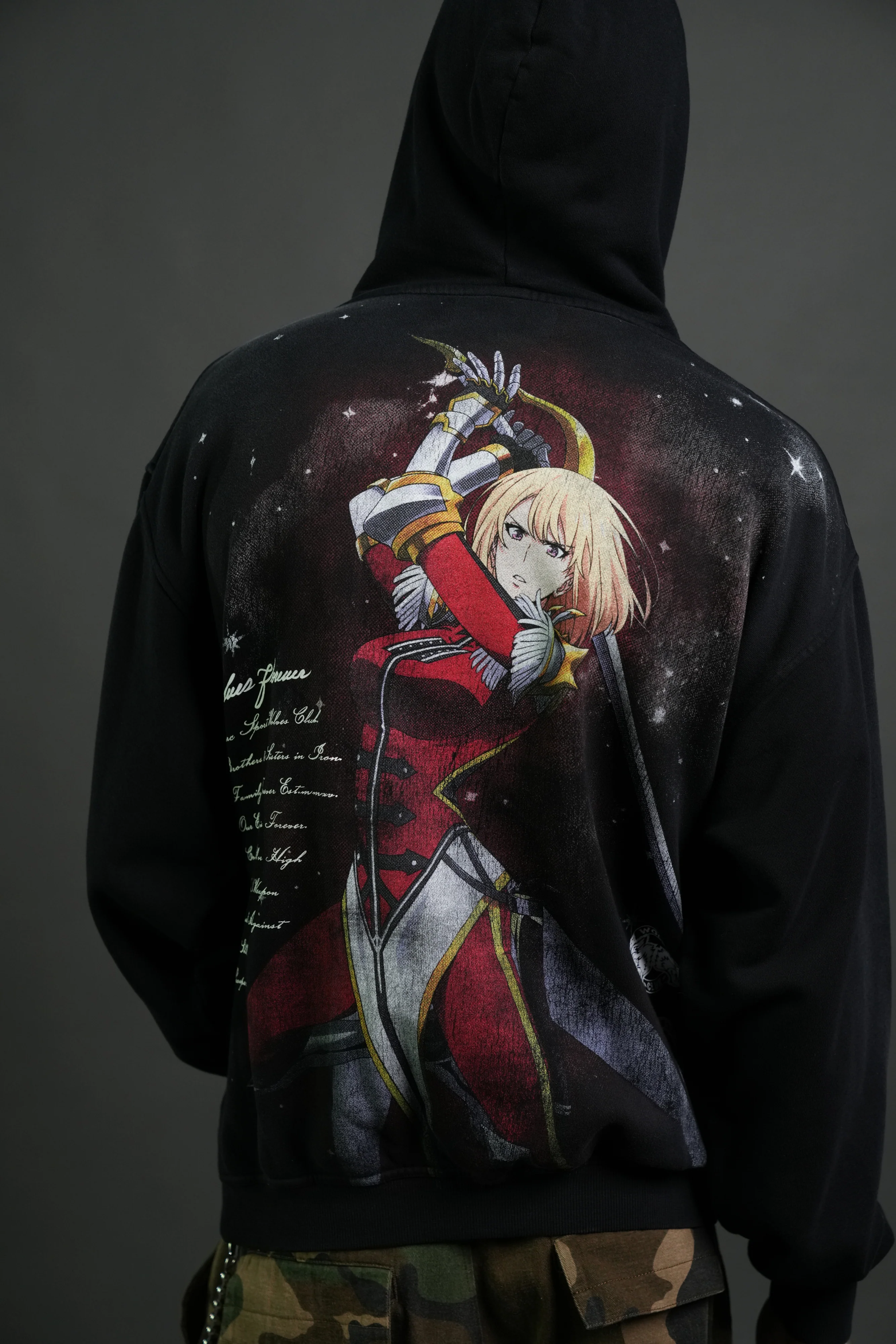 Celestial Knight "Pierce" Hoodie in Black Sun Fade - Image 8