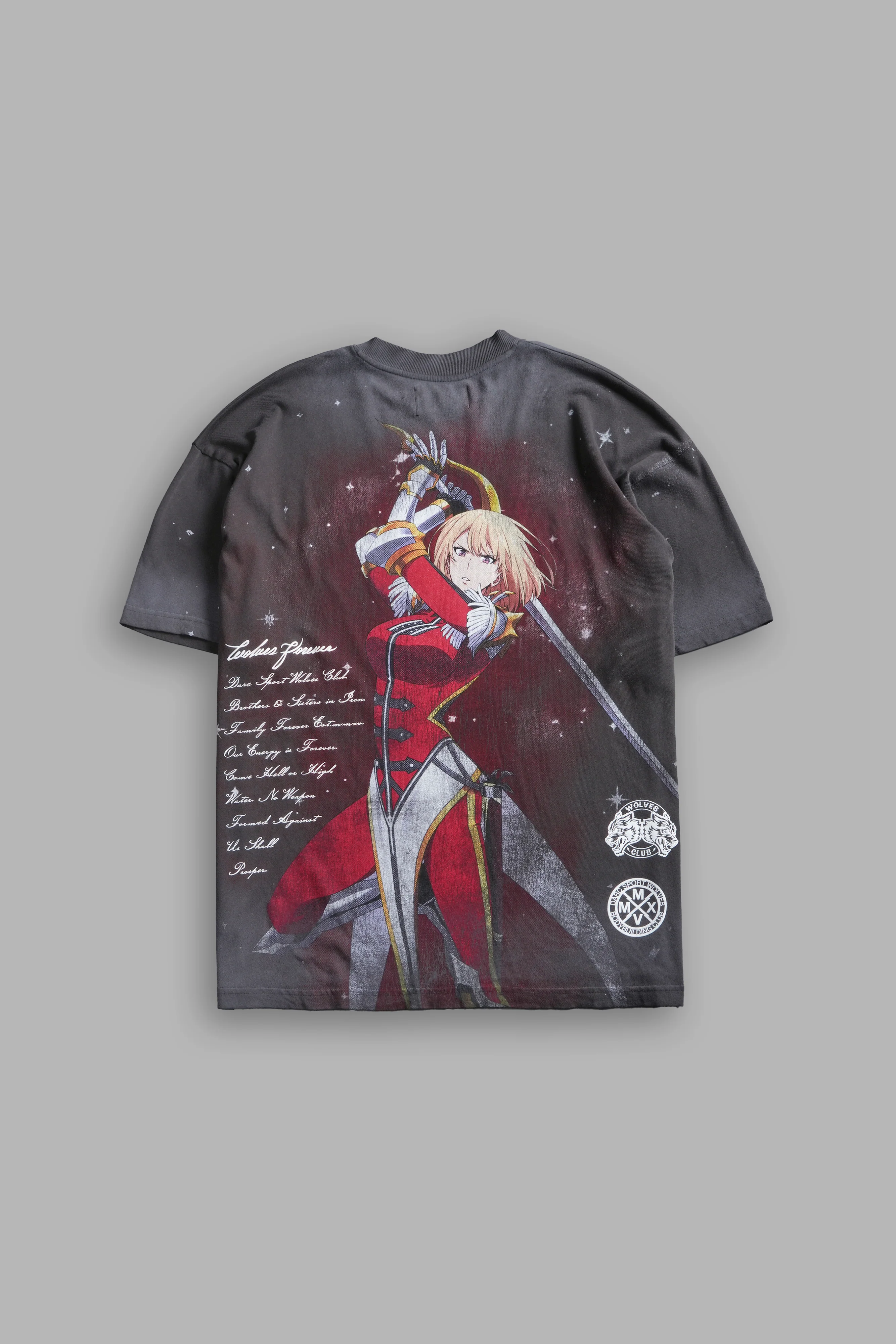 Celestial Knight Premium Oversized Tee in Wolf Gray
