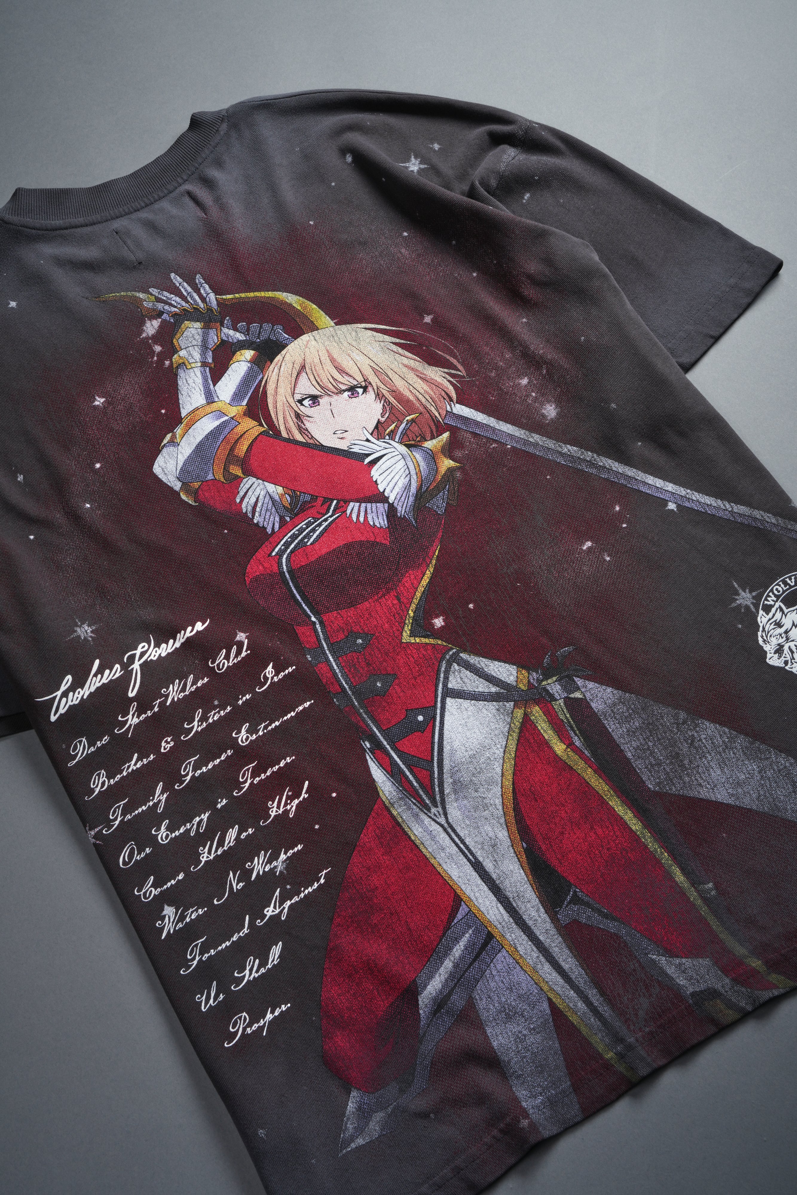 Celestial Knight Premium Oversized Tee in Wolf Gray - Image 10