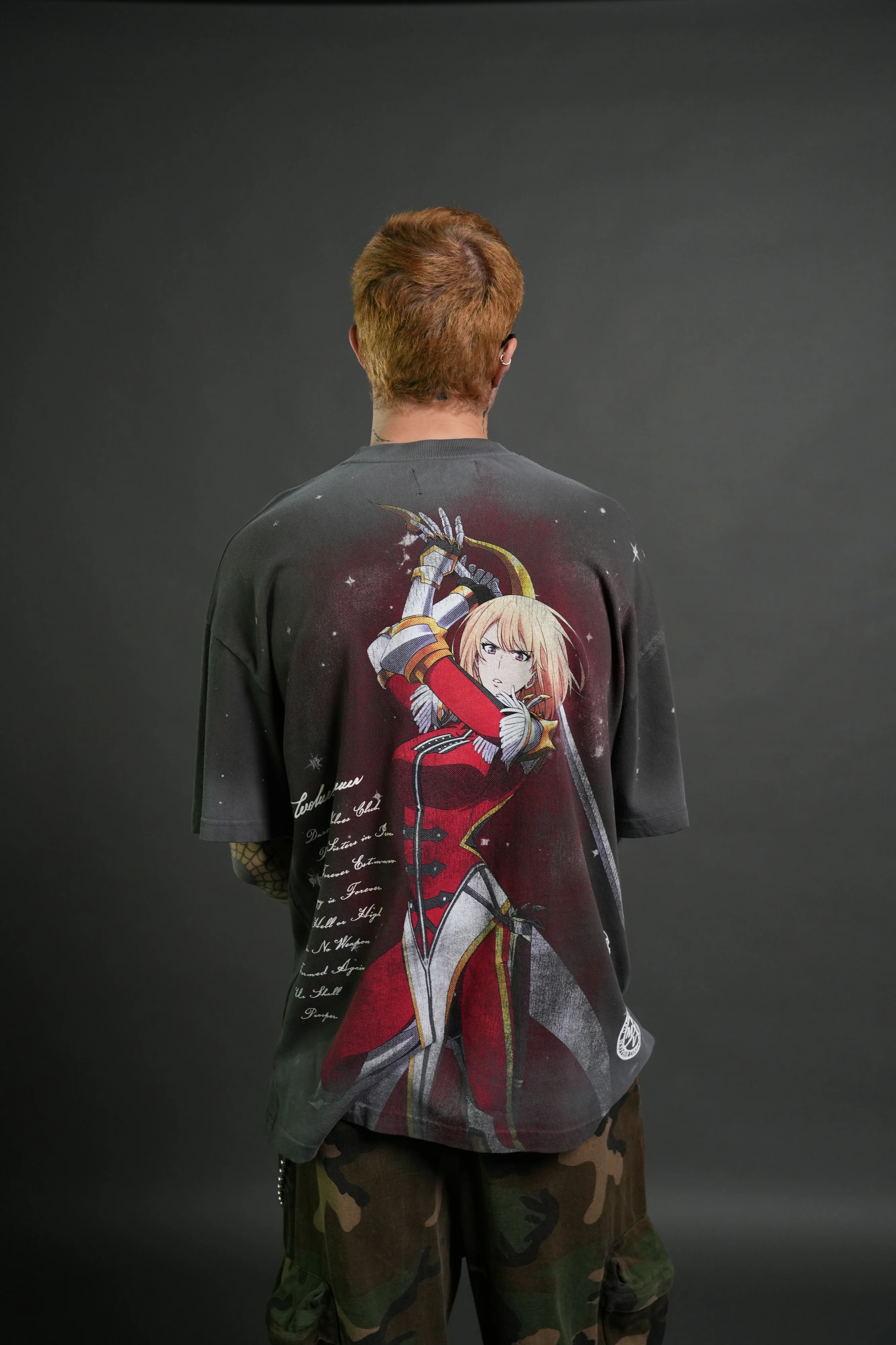 Celestial Knight Premium Oversized Tee in Wolf Gray - Image 4