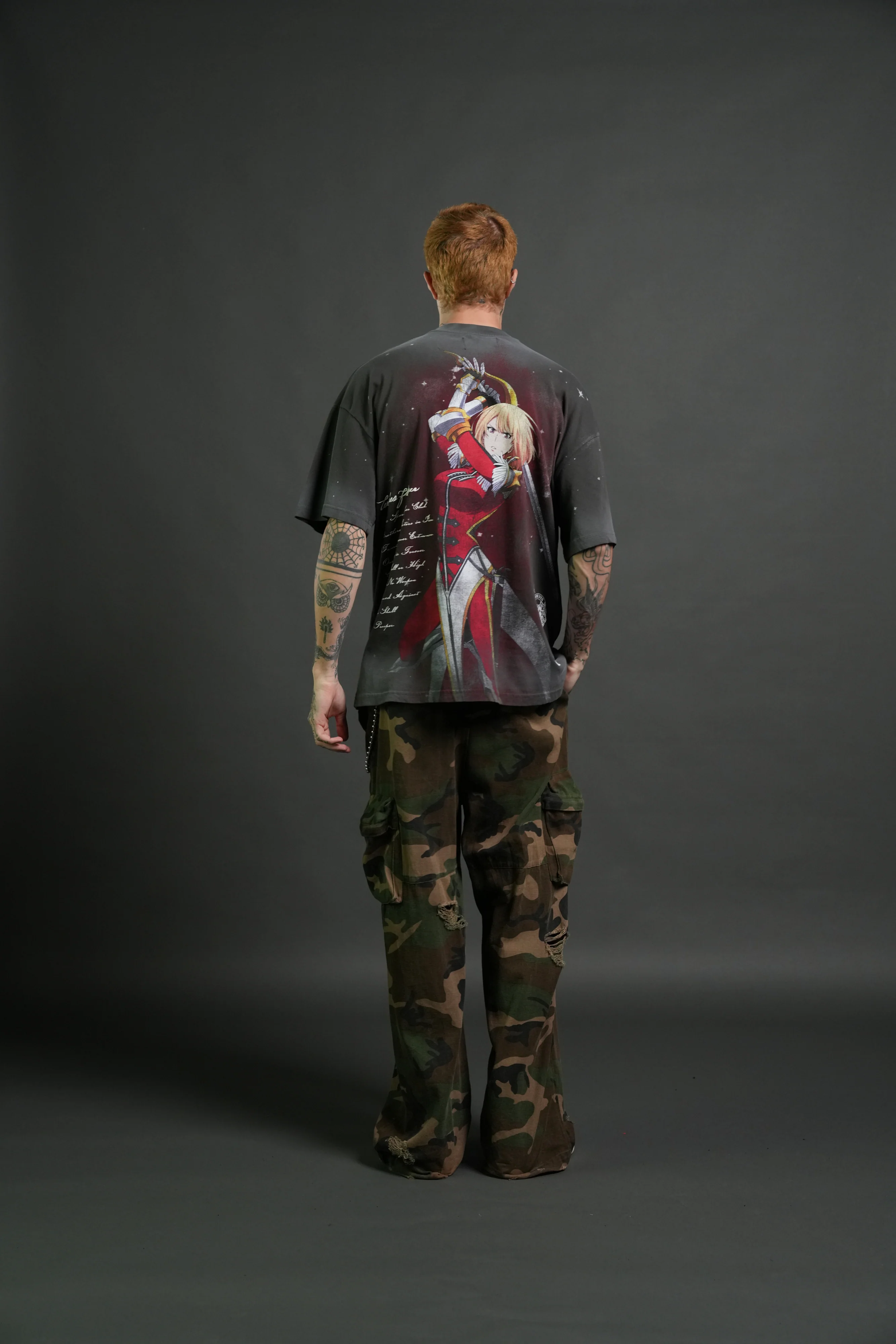 Celestial Knight Premium Oversized Tee in Wolf Gray - Image 6