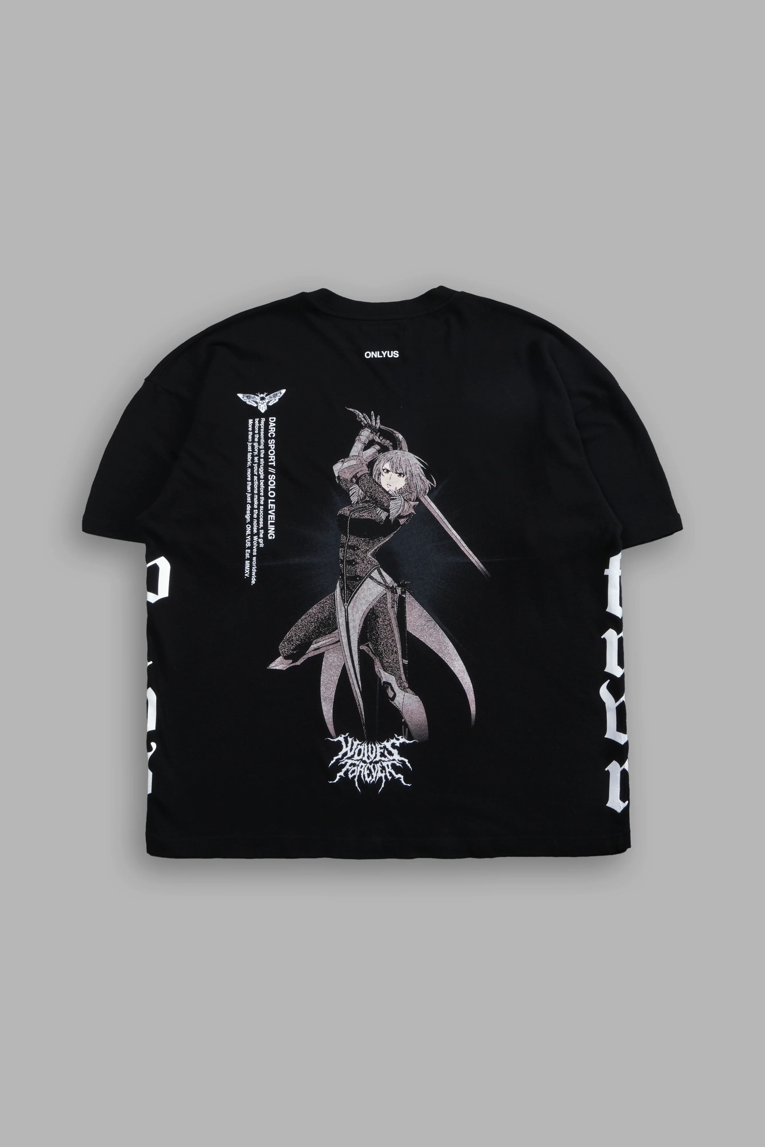 Cha Hae-In "Side By Side" Series Premium Oversized Tee in Black