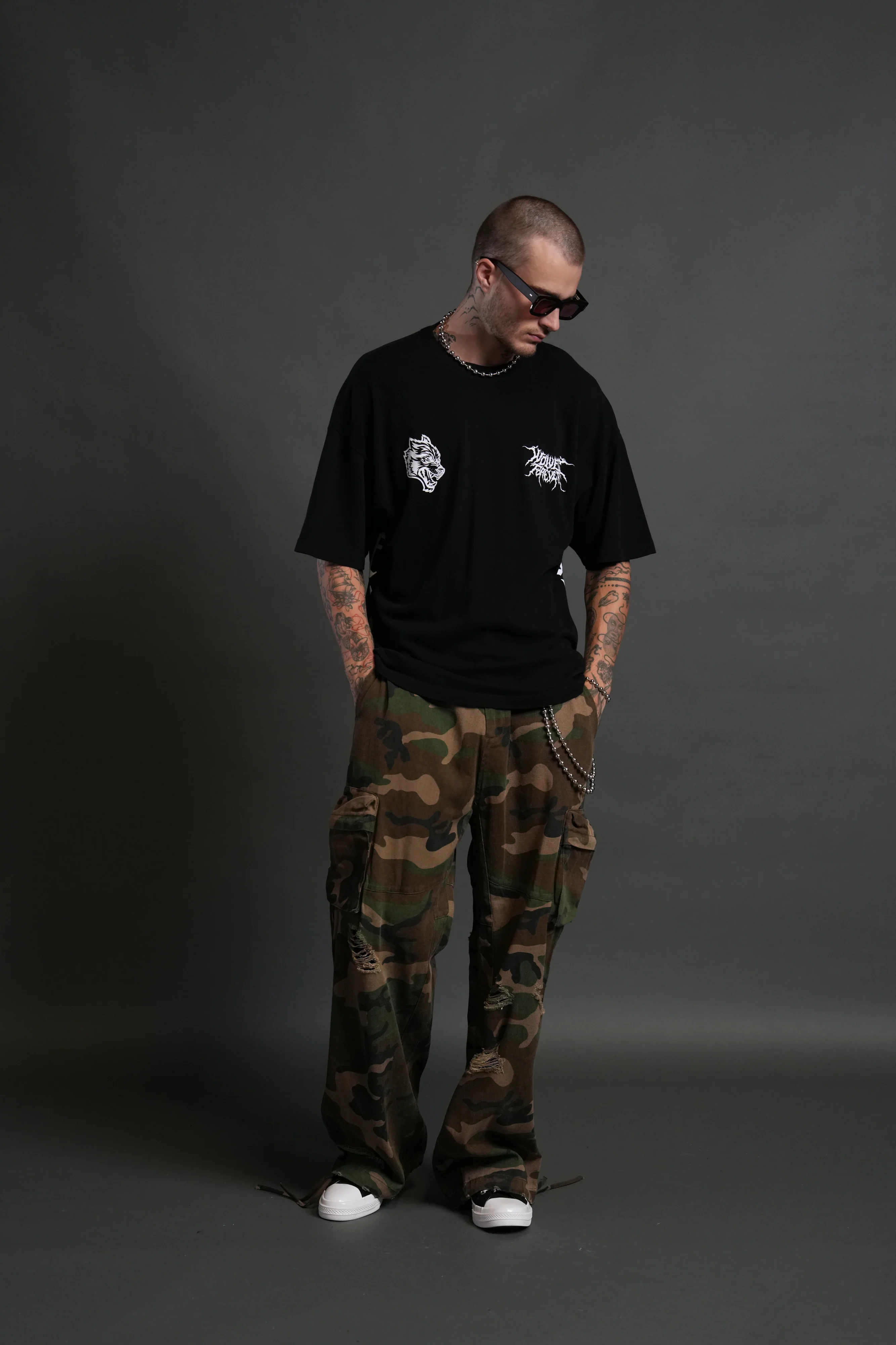 Cha Hae-In "Side By Side" Series Premium Oversized Tee in Black - Image 5