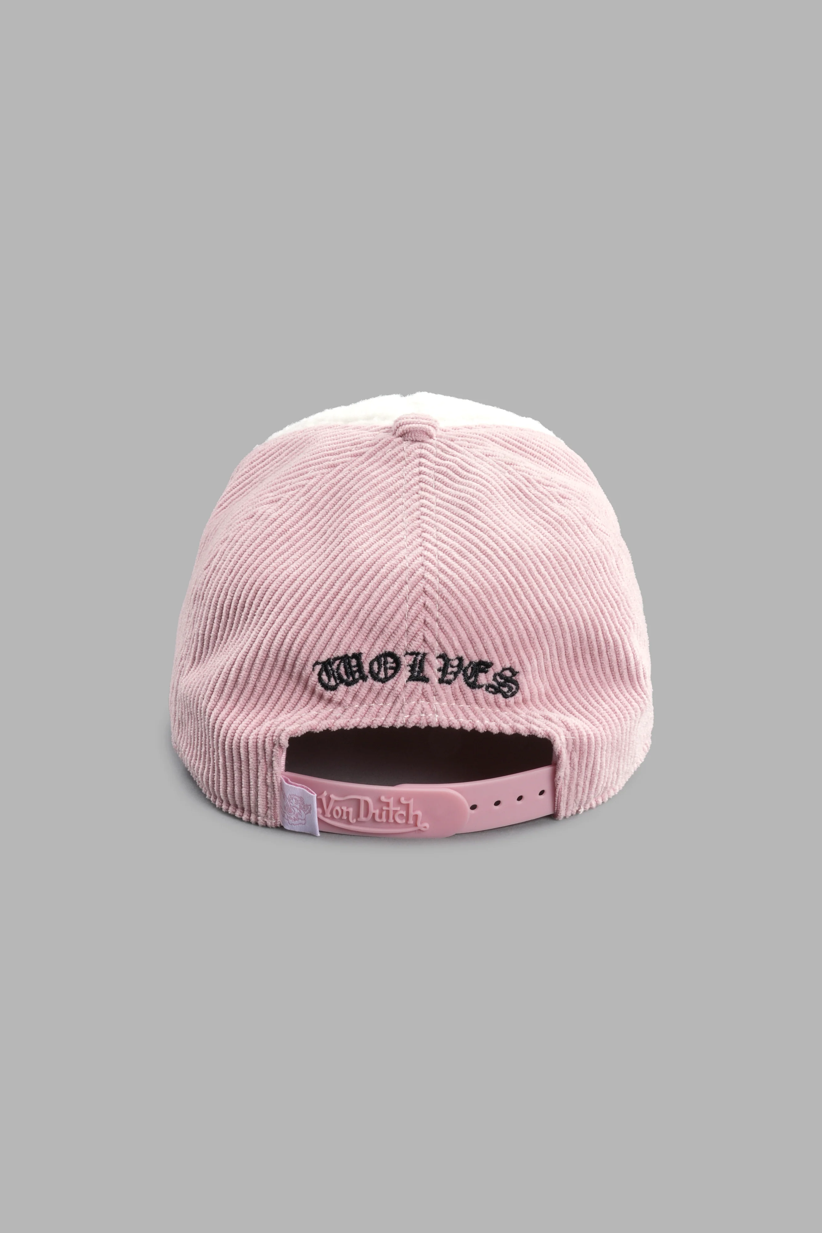 Cherub Eyeball Corduroy Trucker Hat in Bubblegum - Image 3