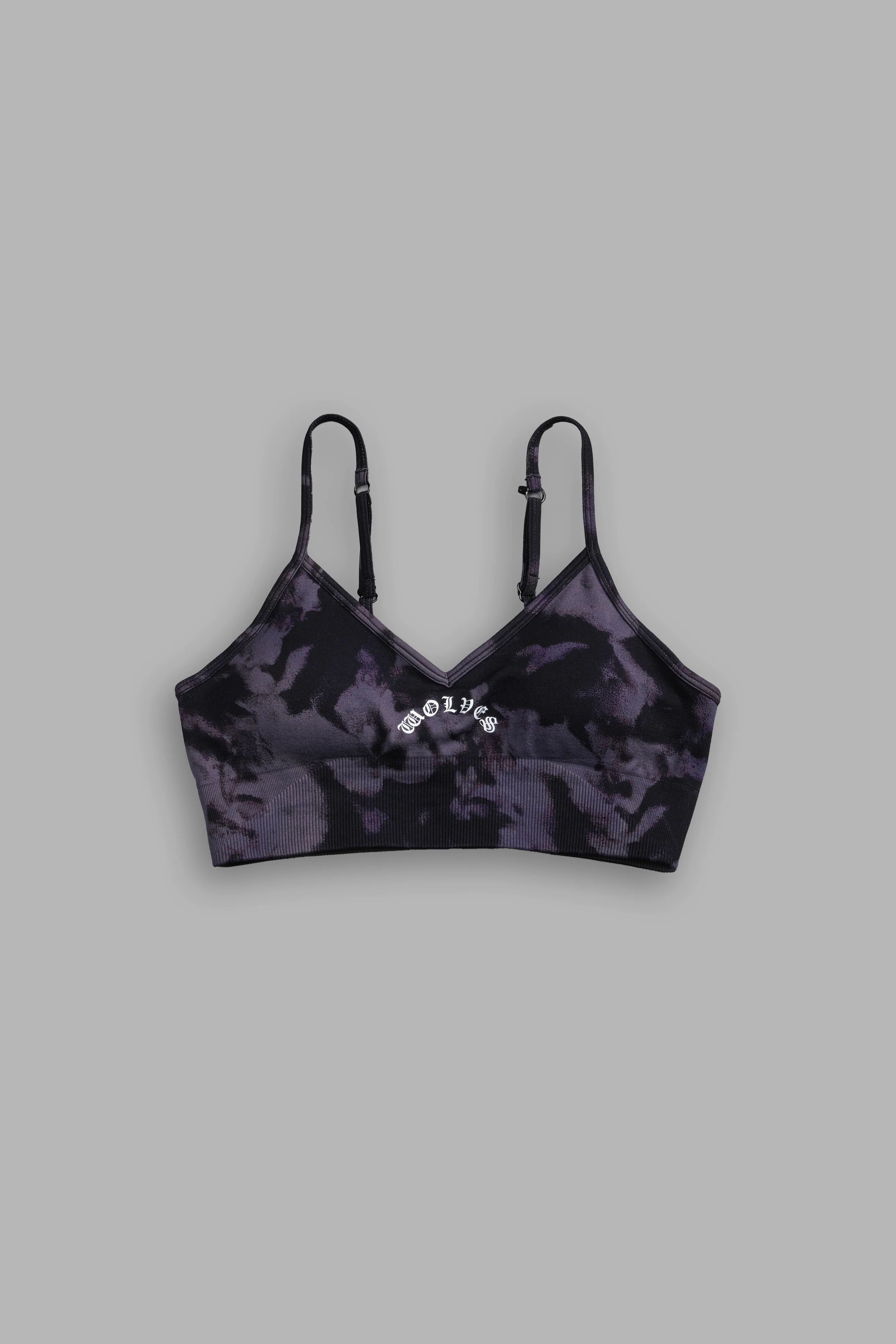 Chopper "Everson Seamless" Sports Bra in Big Purple Night Marble - Image 3