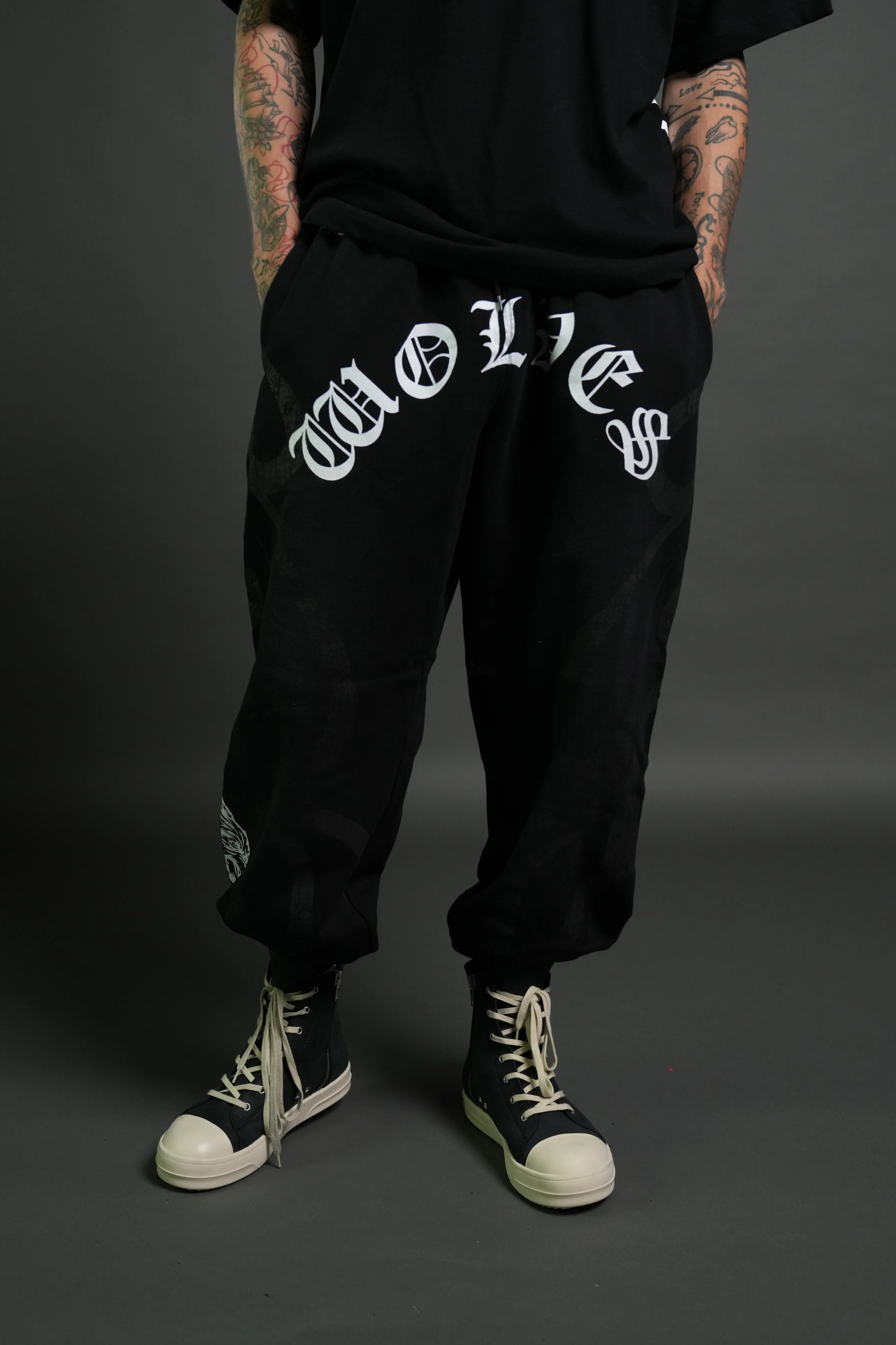 Chopper Inferno Lounger Sweat Pants in Black Sun Fade - Image 2