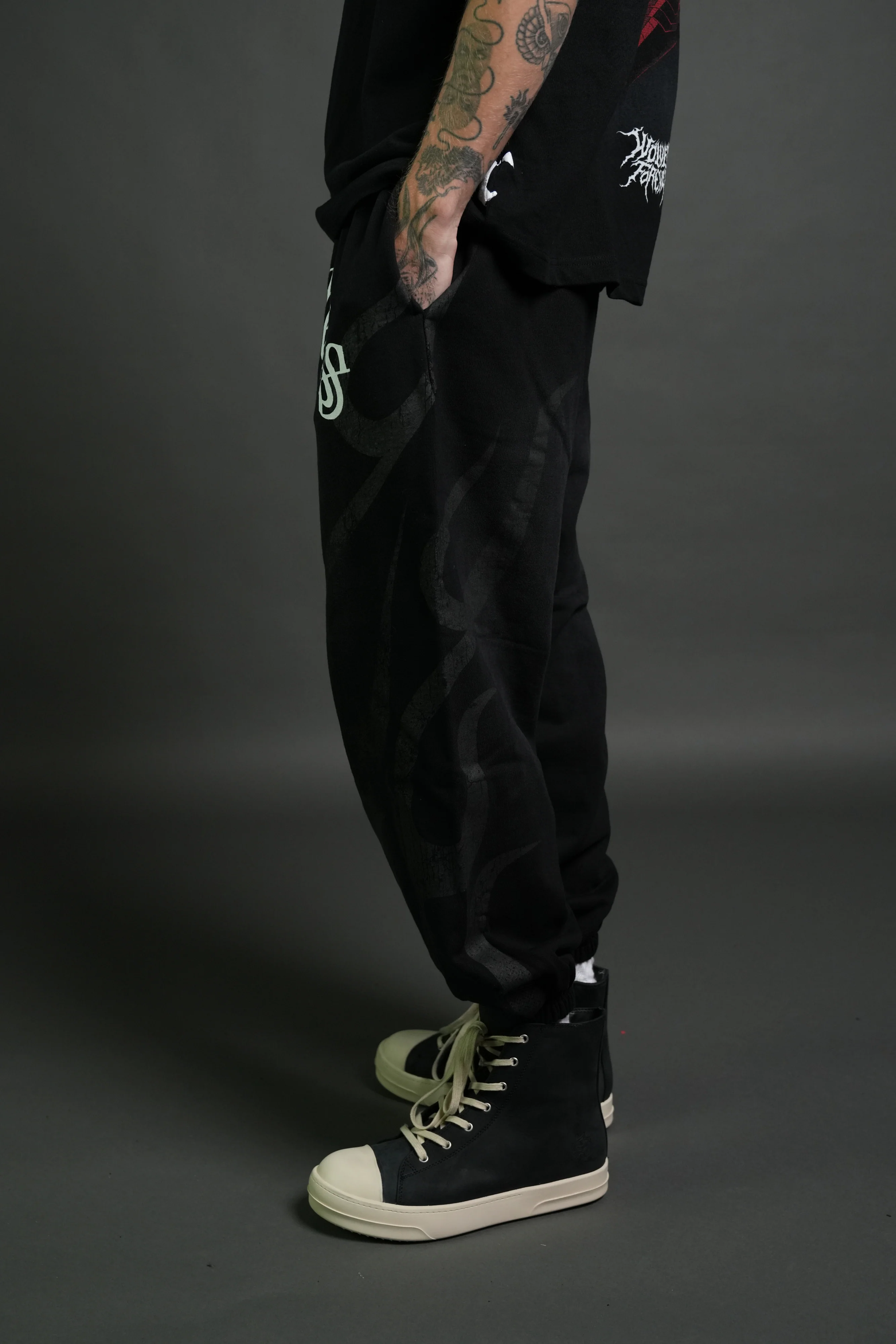 Chopper Inferno Lounger Sweat Pants in Black Sun Fade - Image 4