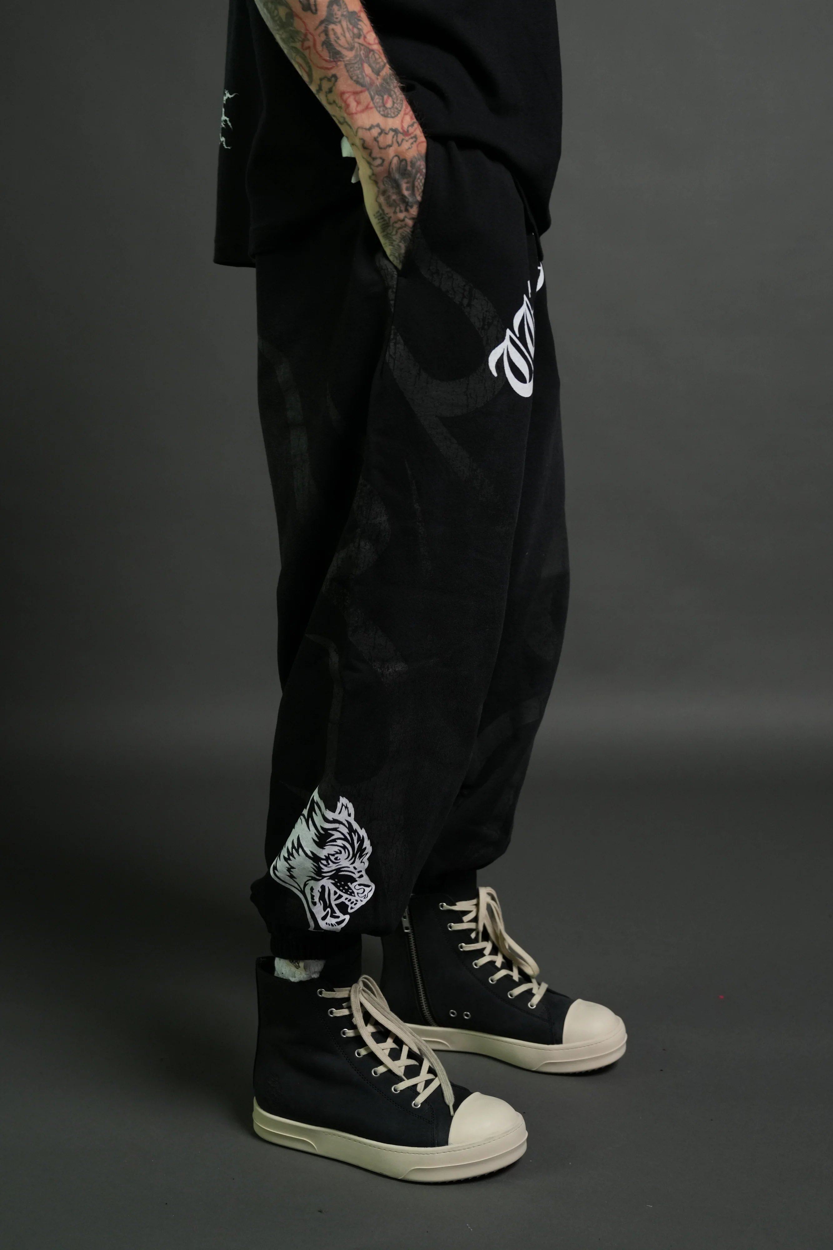 Chopper Inferno Lounger Sweat Pants in Black Sun Fade - Image 5