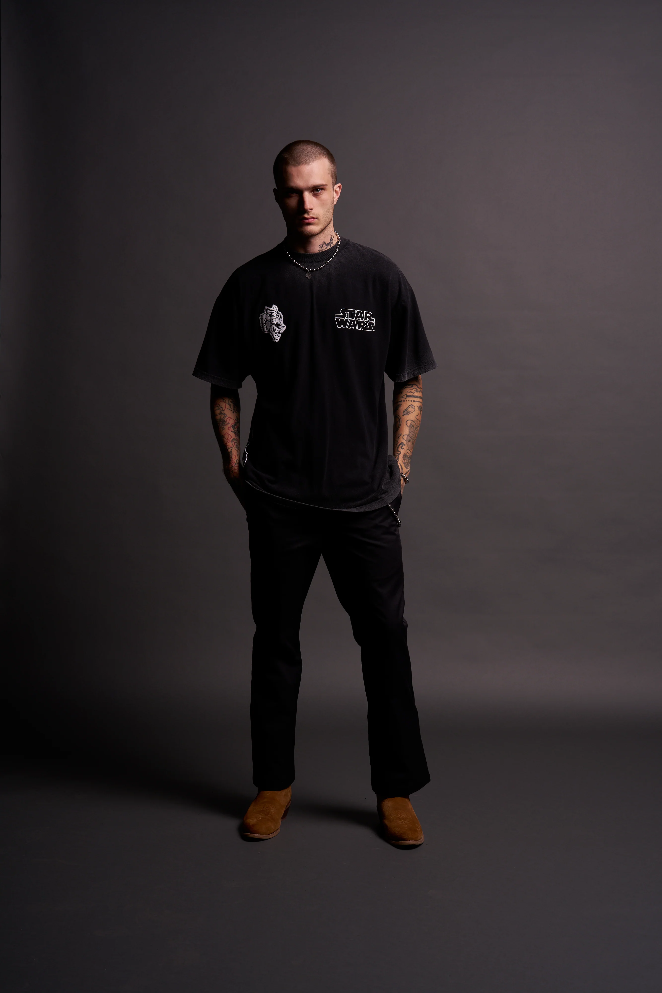 Come To The Dark Side "Premium" Oversized Tee in Black - Image 4