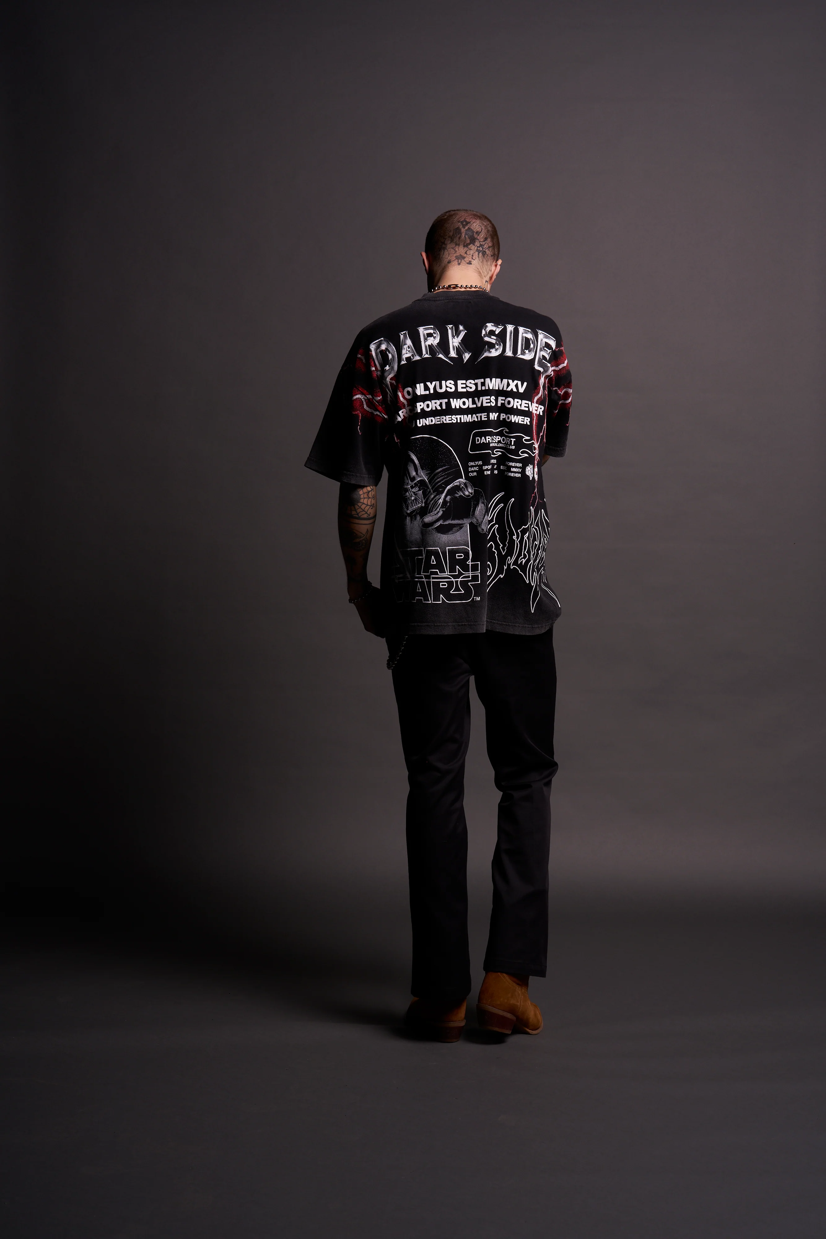 Come To The Dark Side "Premium" Oversized Tee in Black - Image 5