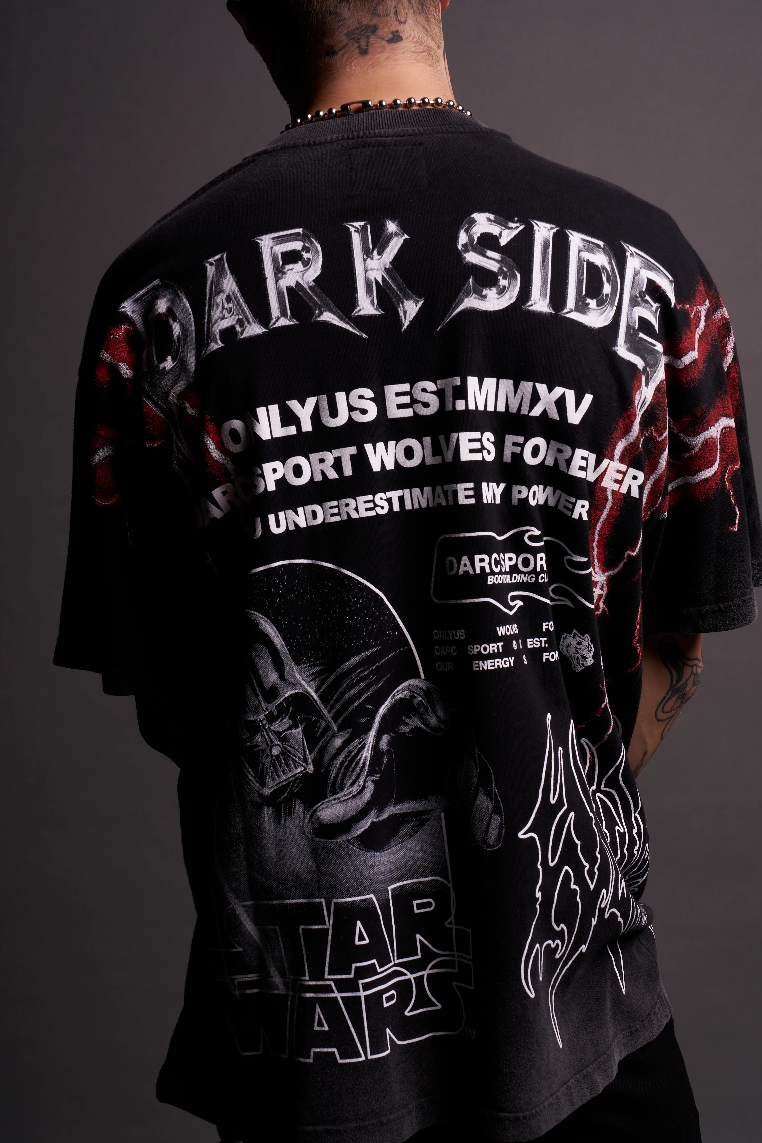 Come To The Dark Side "Premium" Oversized Tee in Black - Image 9