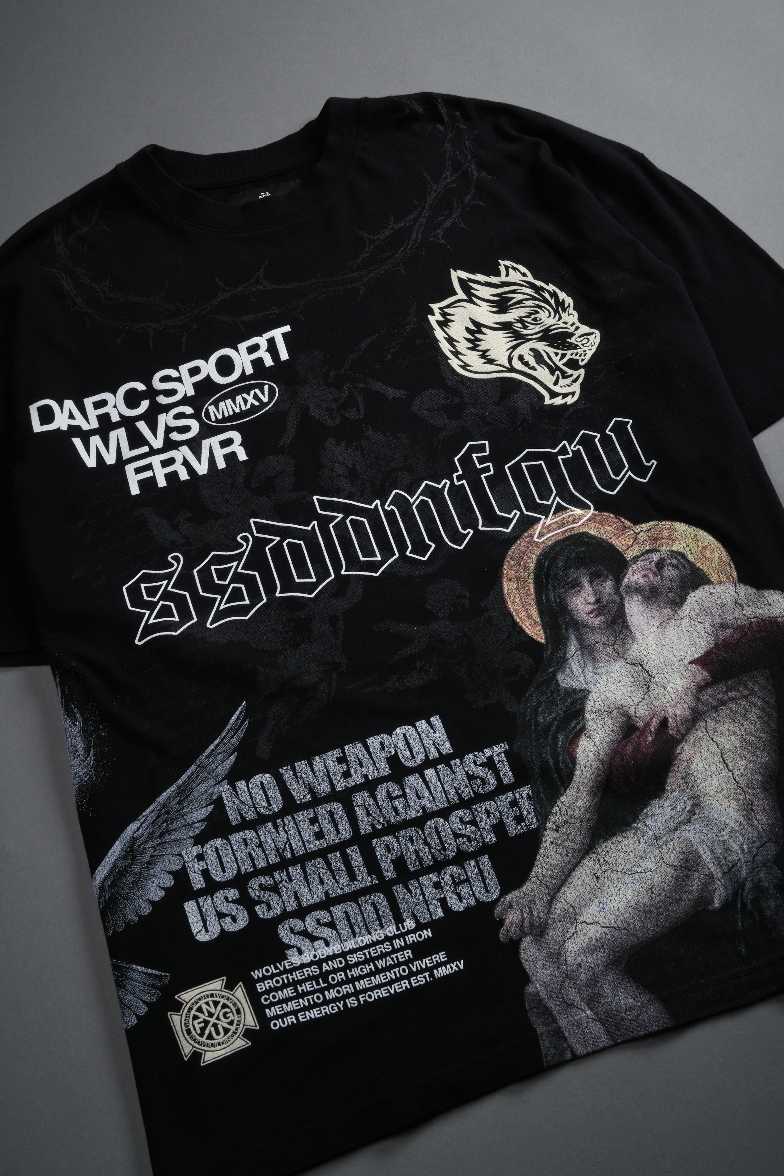 Creed Premium Oversized Tee in Black - Image 11